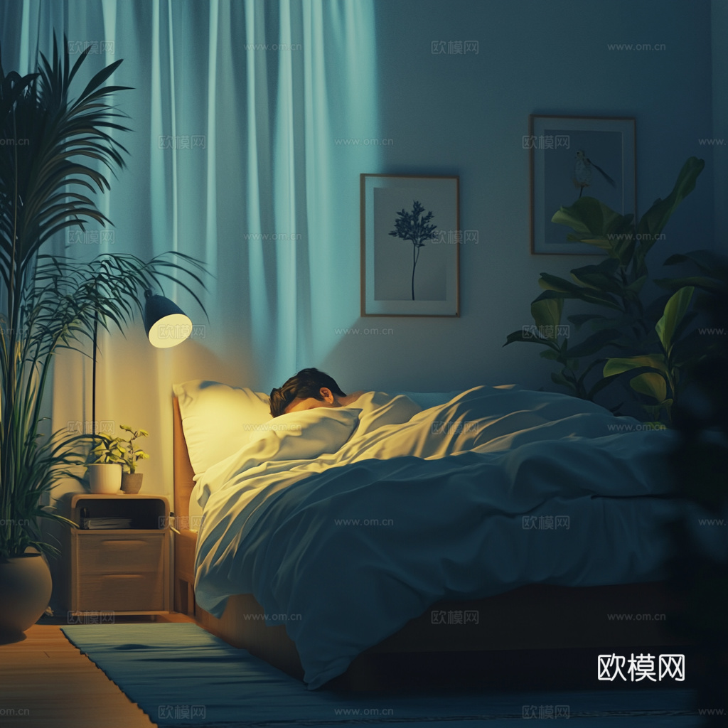 童趣卡通儿童房人物挂画下载（渲染图2）