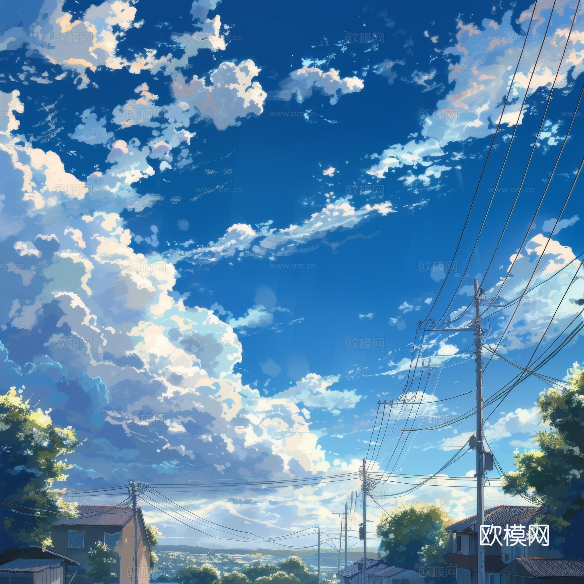 外景天空蓝天白云下载（渲染图1）