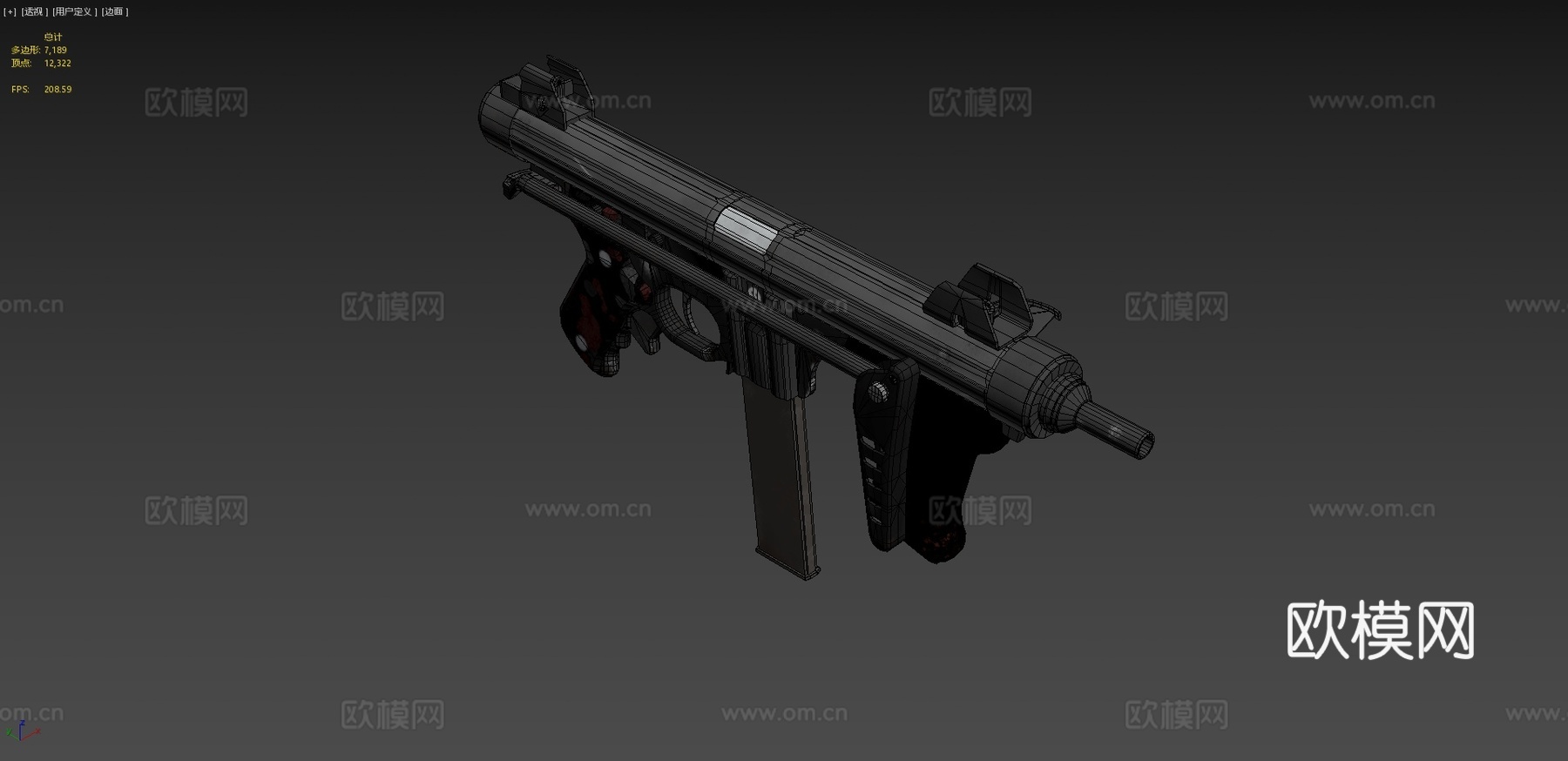 灵魂粉碎者=贝雷塔M12游戏资产su模型
