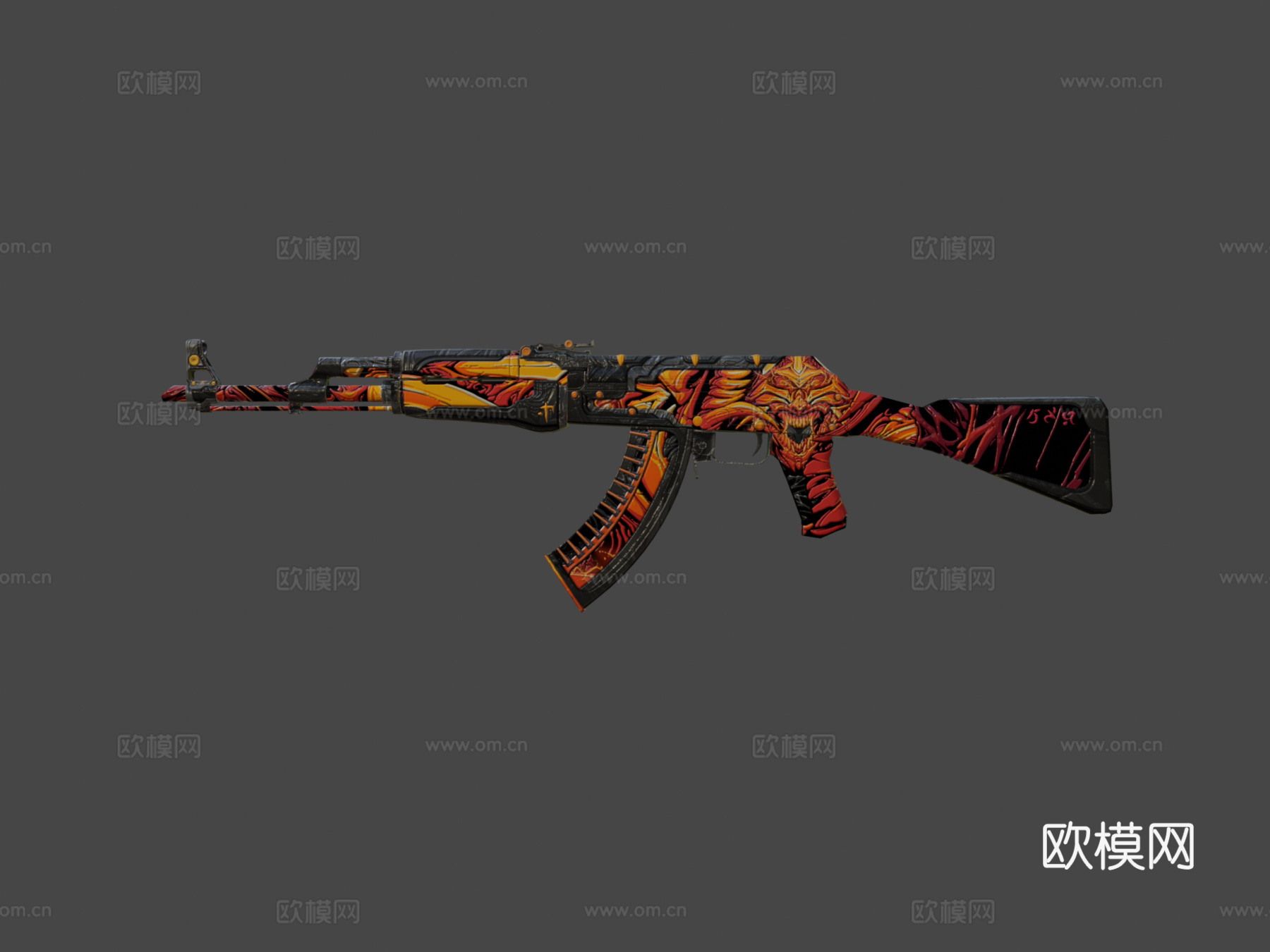 AK-47 - 恶魔3d模型