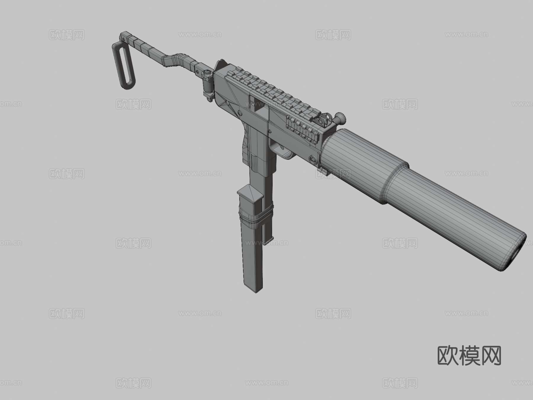 SMG-11 附带双弹匣和消音器su模型