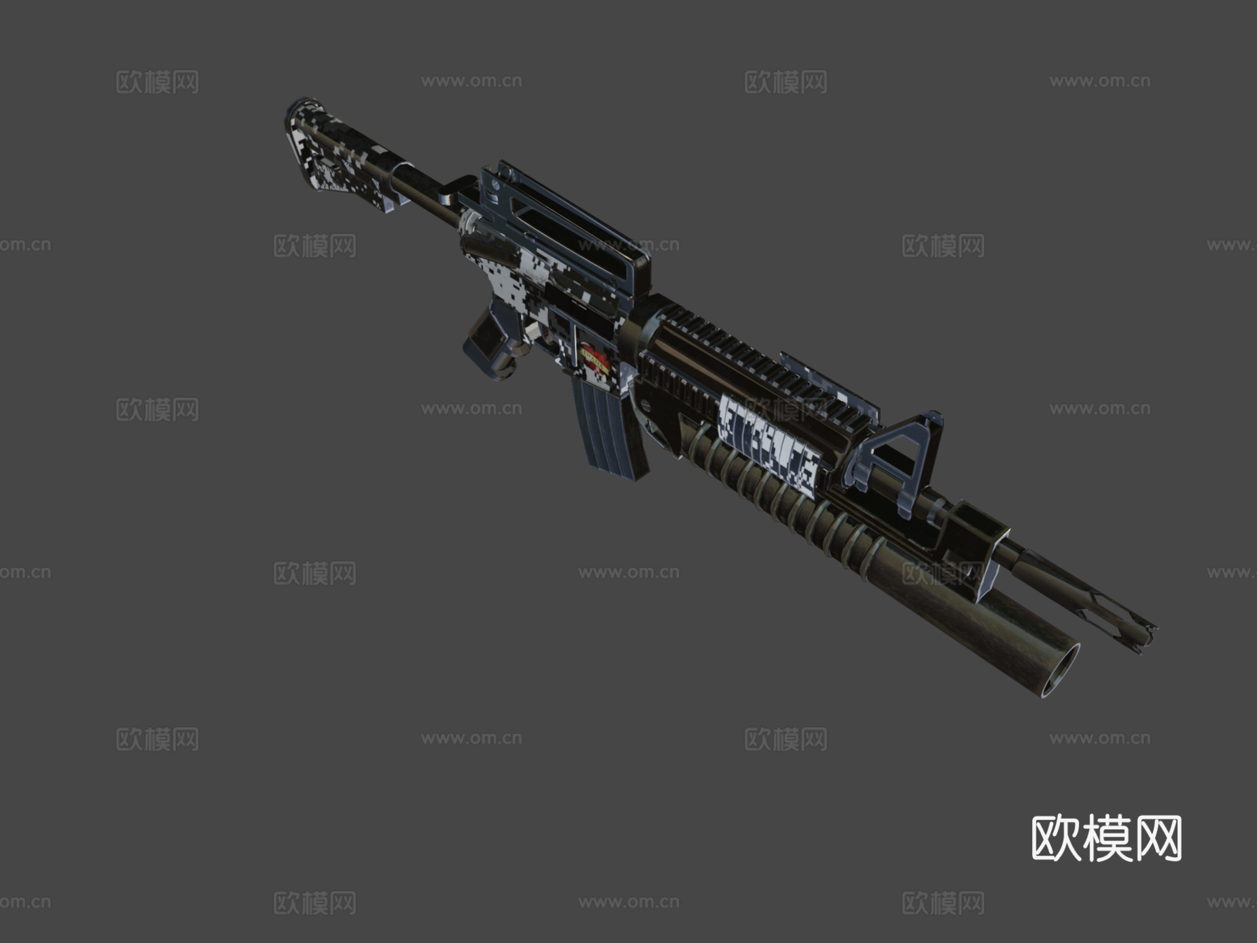 M4A1 SOPMOD3d模型