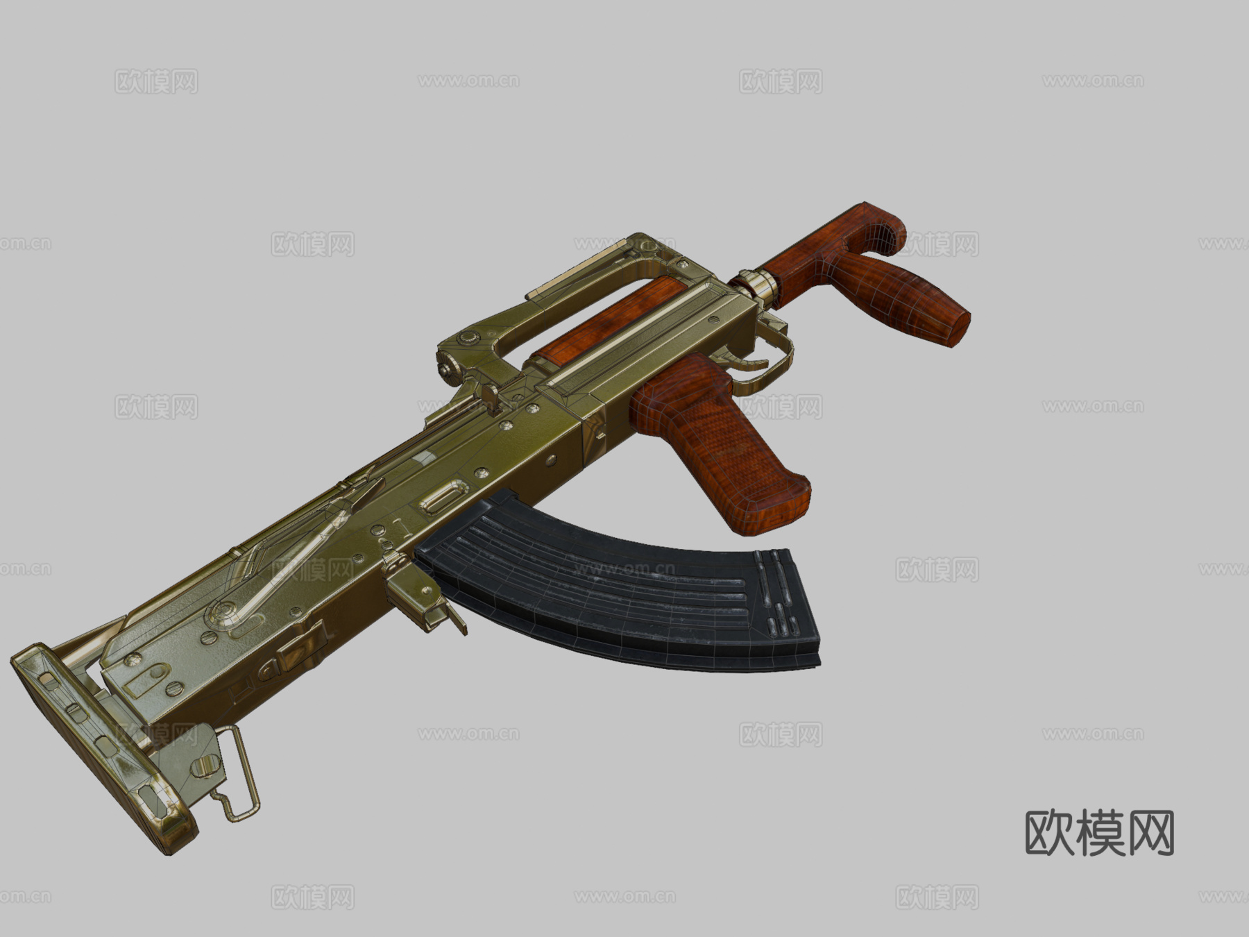 金色板 - Groza - PUBG3d模型