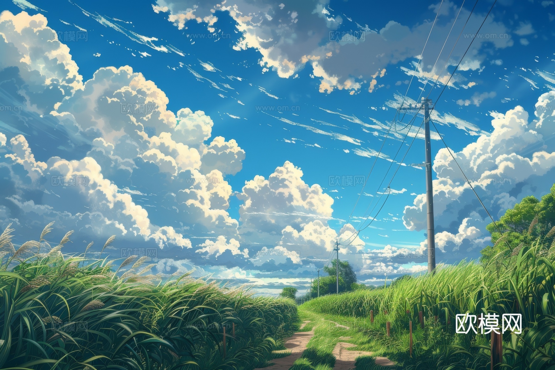 外景天空蓝天白云