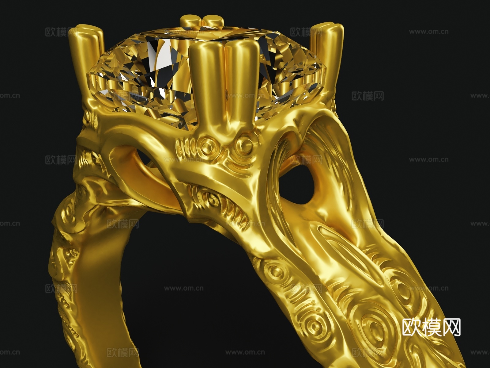 钻戒 钻石戒指 珠宝 首饰3d模型