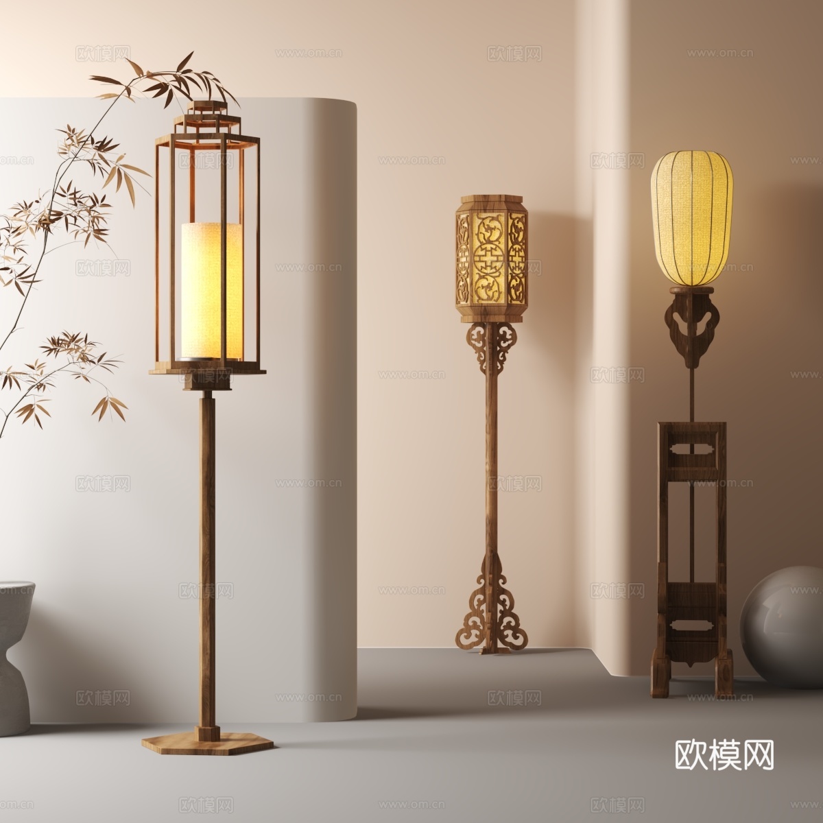 落地灯3d模型下载