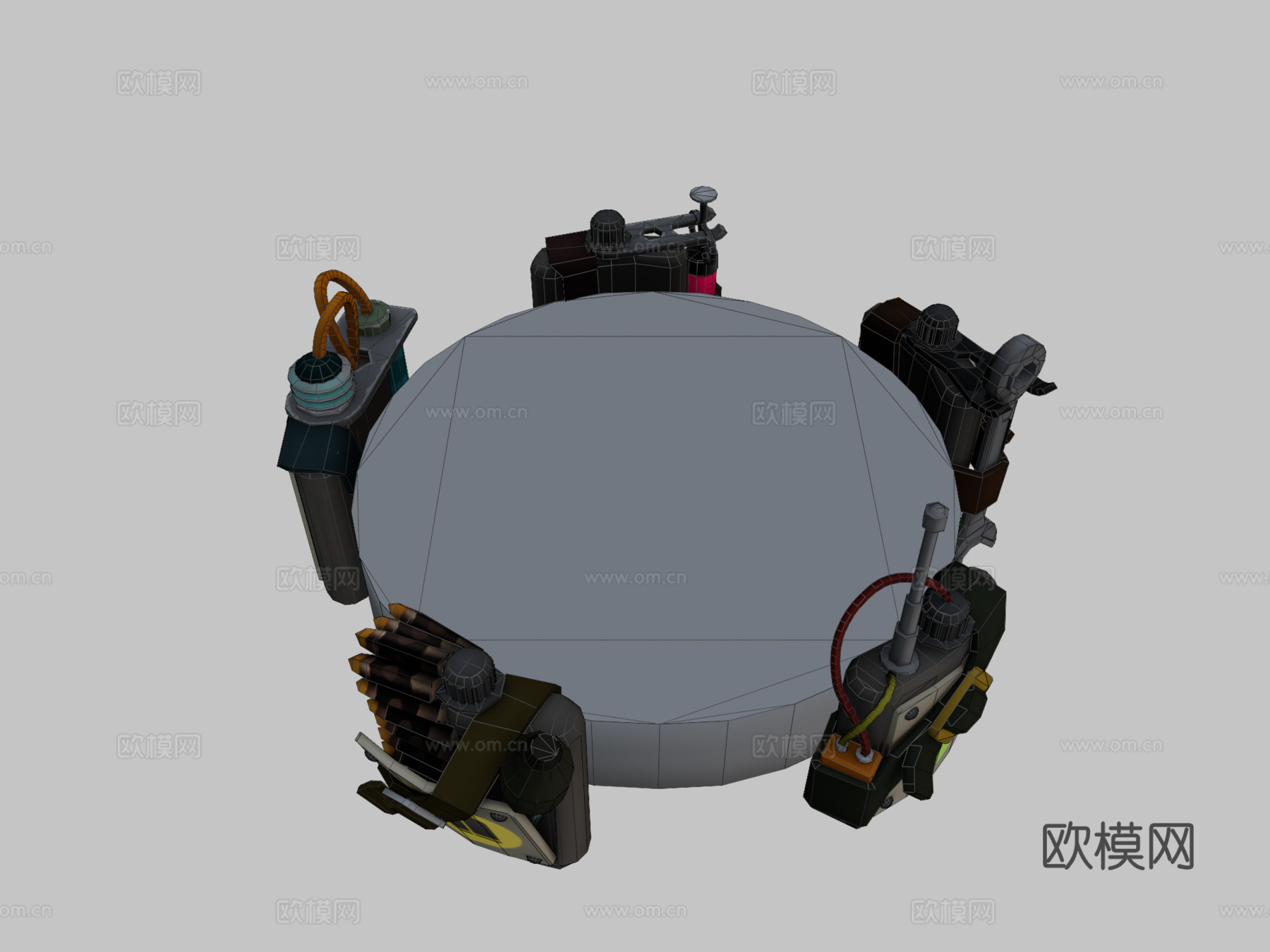 曼对机器广场烧瓶3d模型