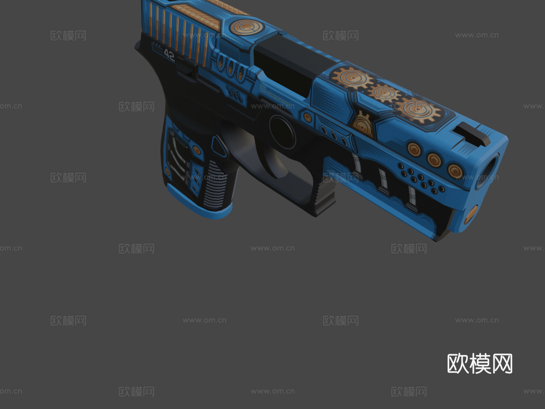 P250 - 构造者（蓝色）3d模型