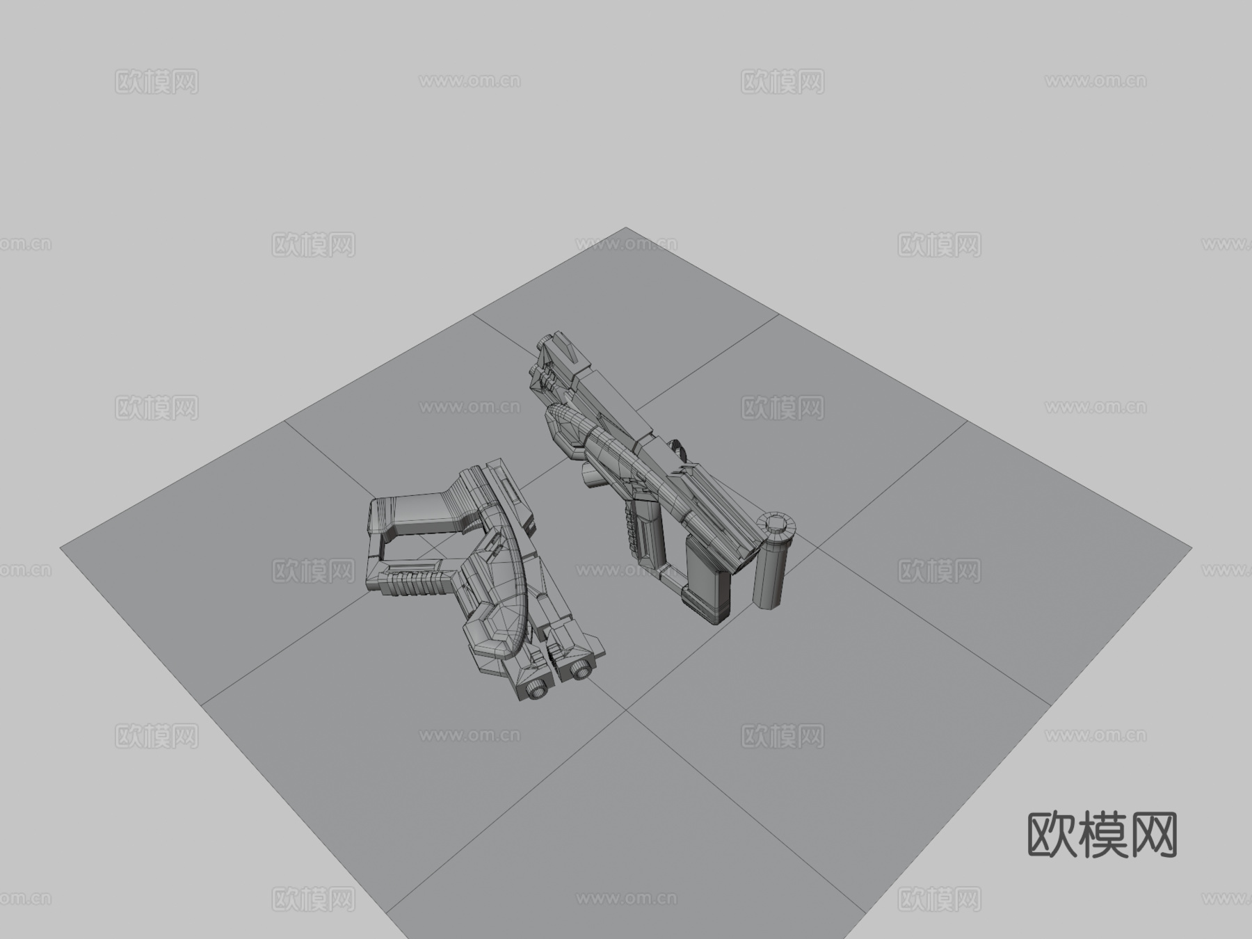 M-3 掠食者重型手枪（质量效应）3d模型