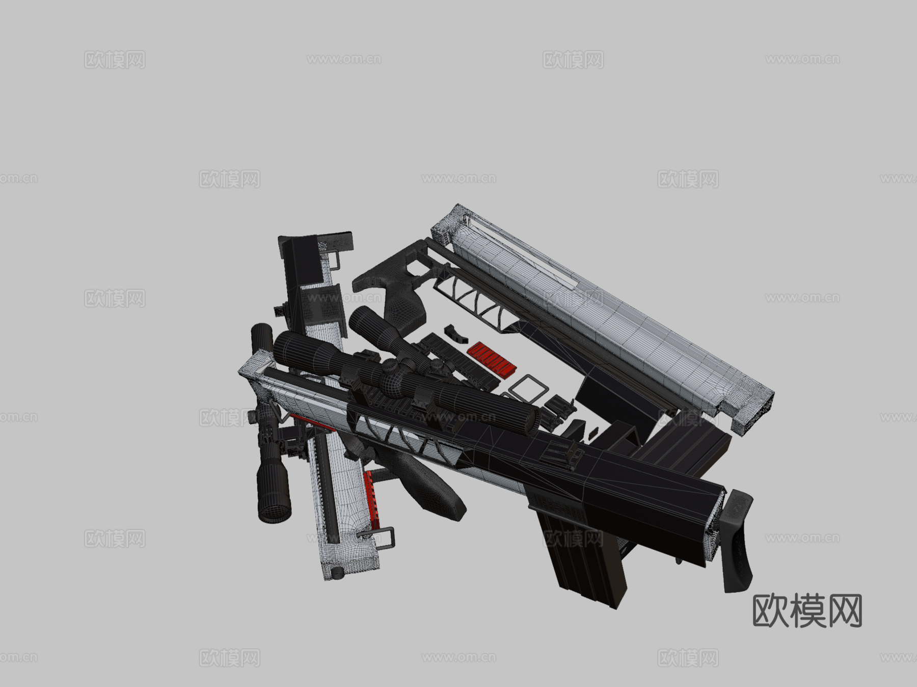BULLPUP枪械3d模型