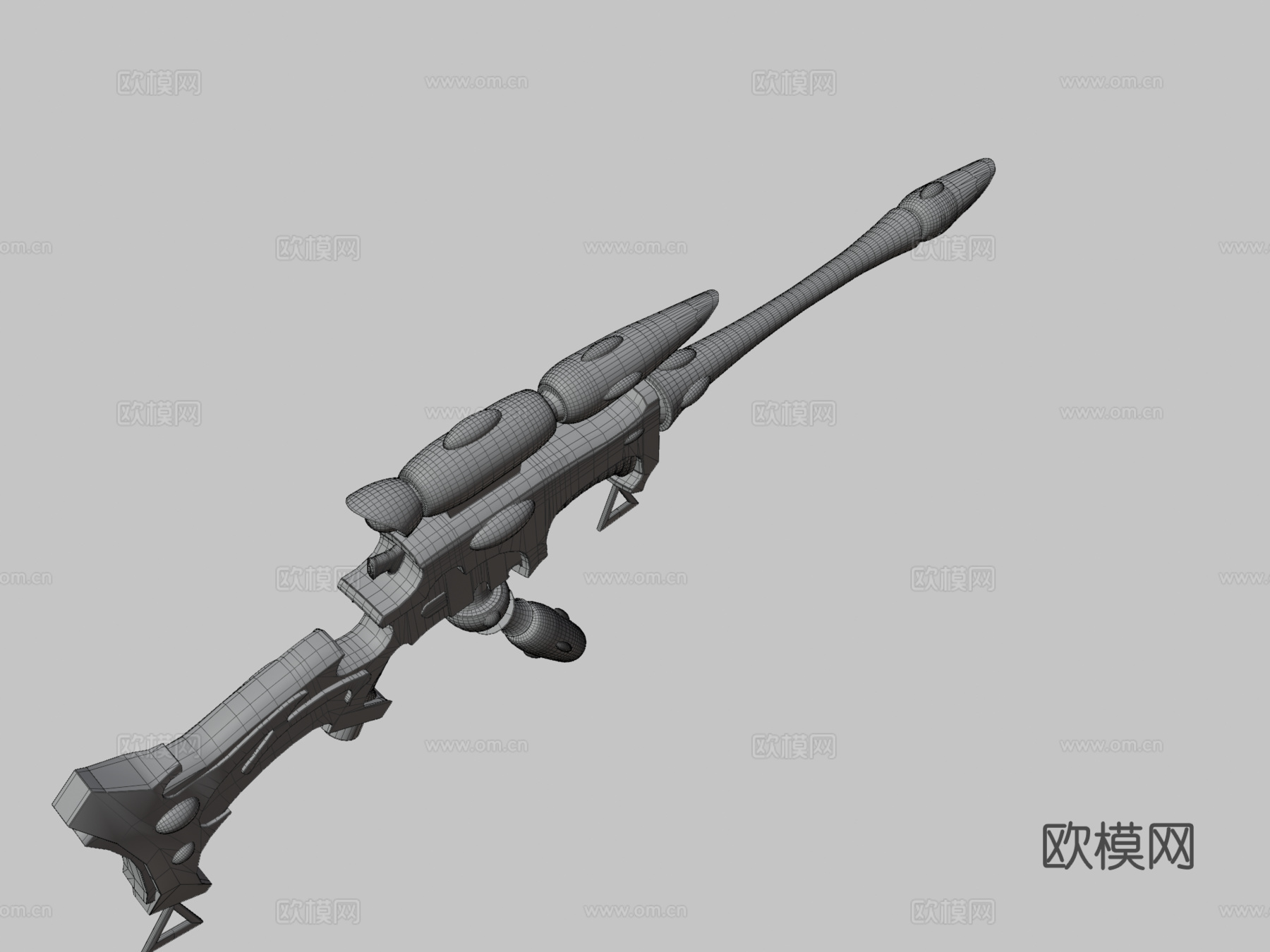 艾尔达长步枪3d模型