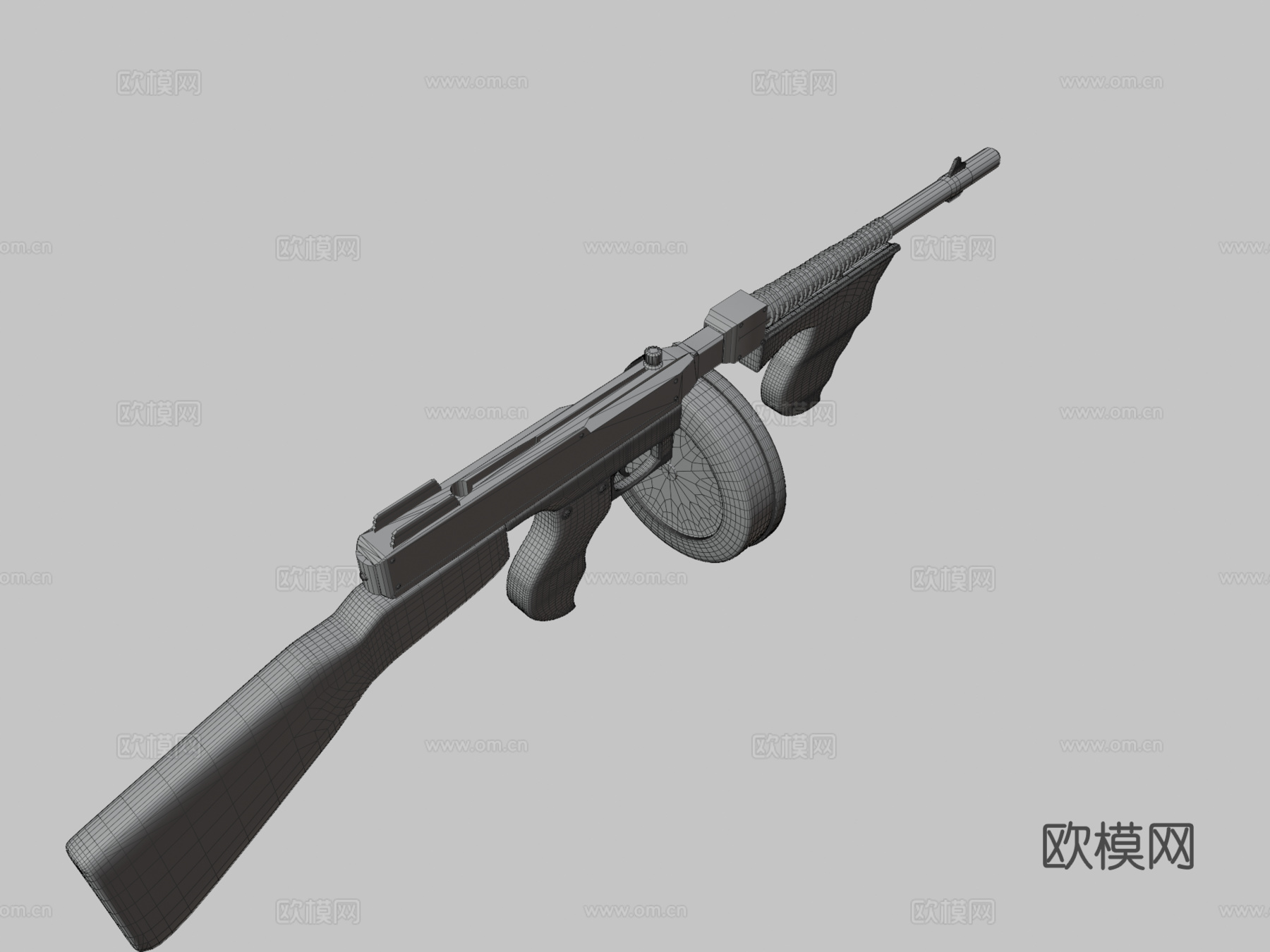 汤普森武器su模型