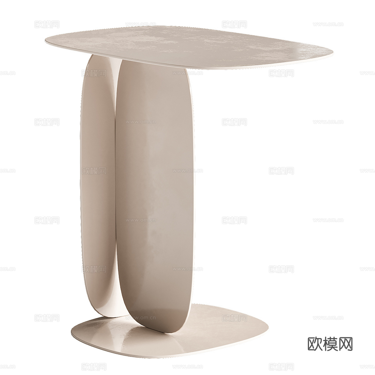 现代奶油风亚克力茶几3d模型