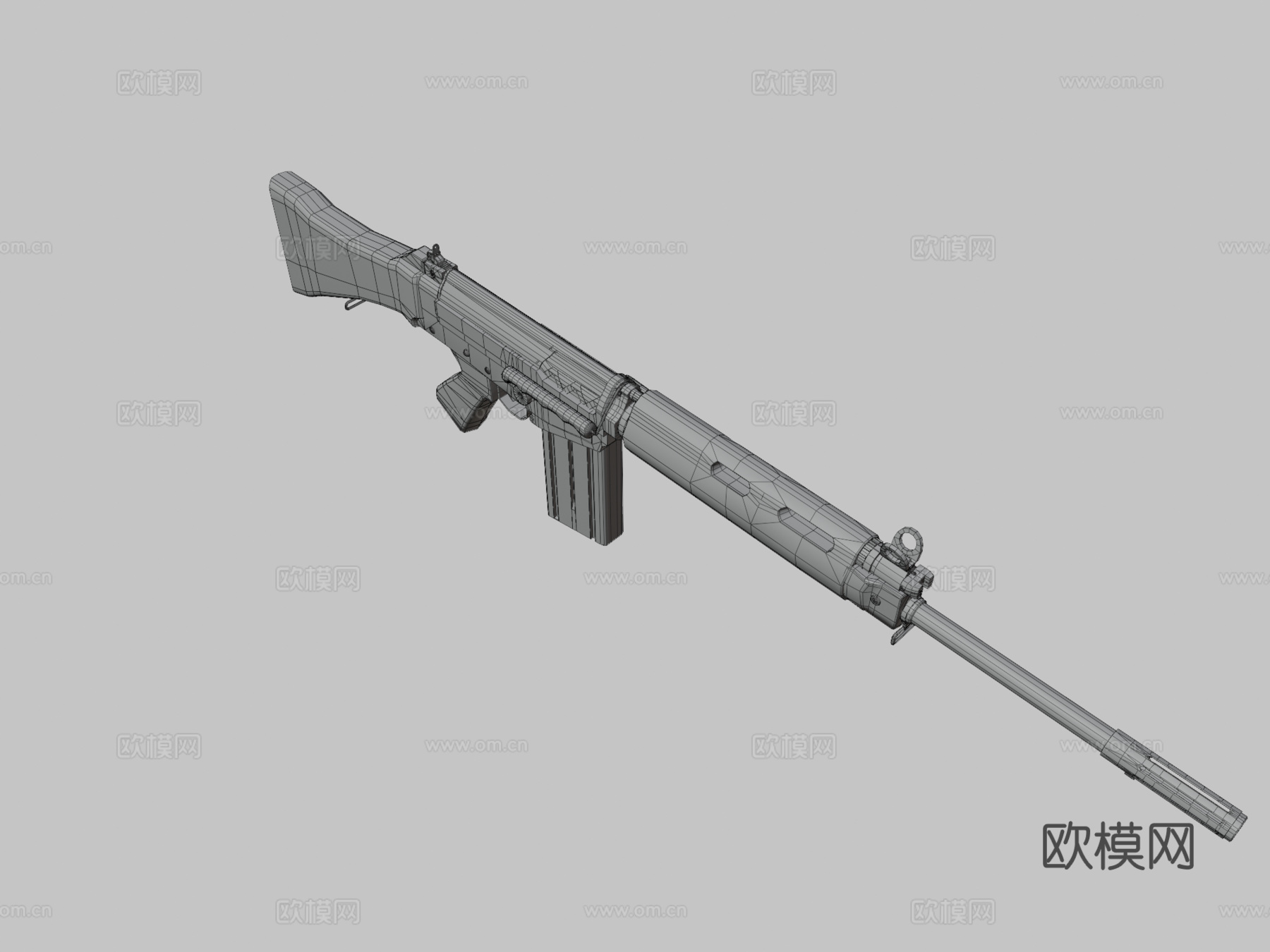 FN FAL 7.62mm辐射后末日3d模型