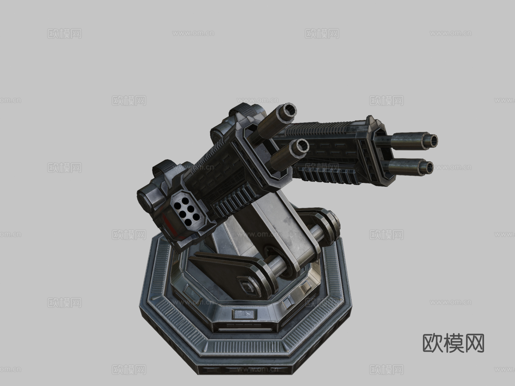 科幻炮塔3d模型