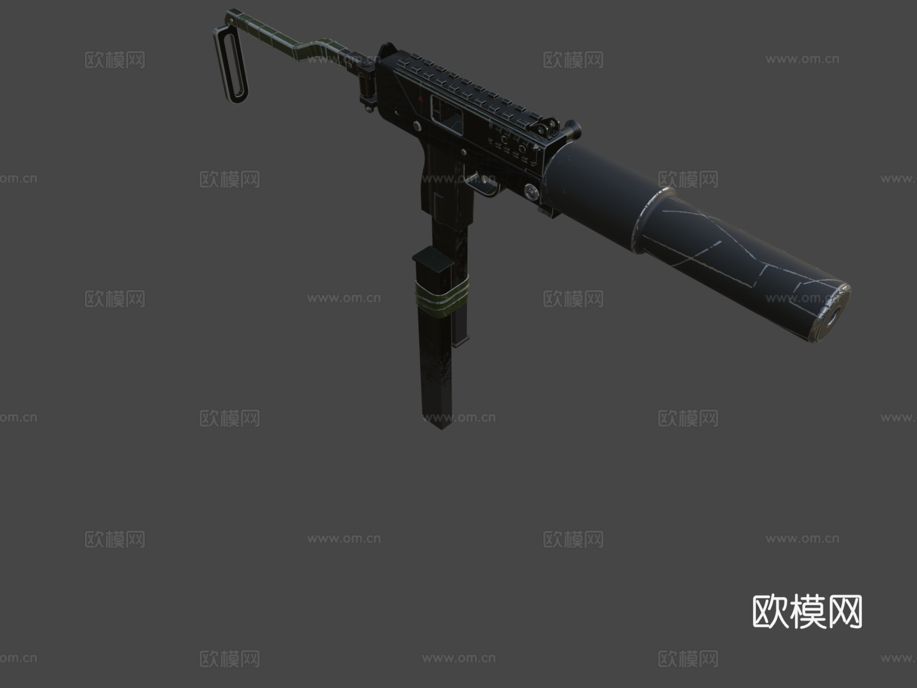 SMG-11 附带双弹匣和消音器su模型