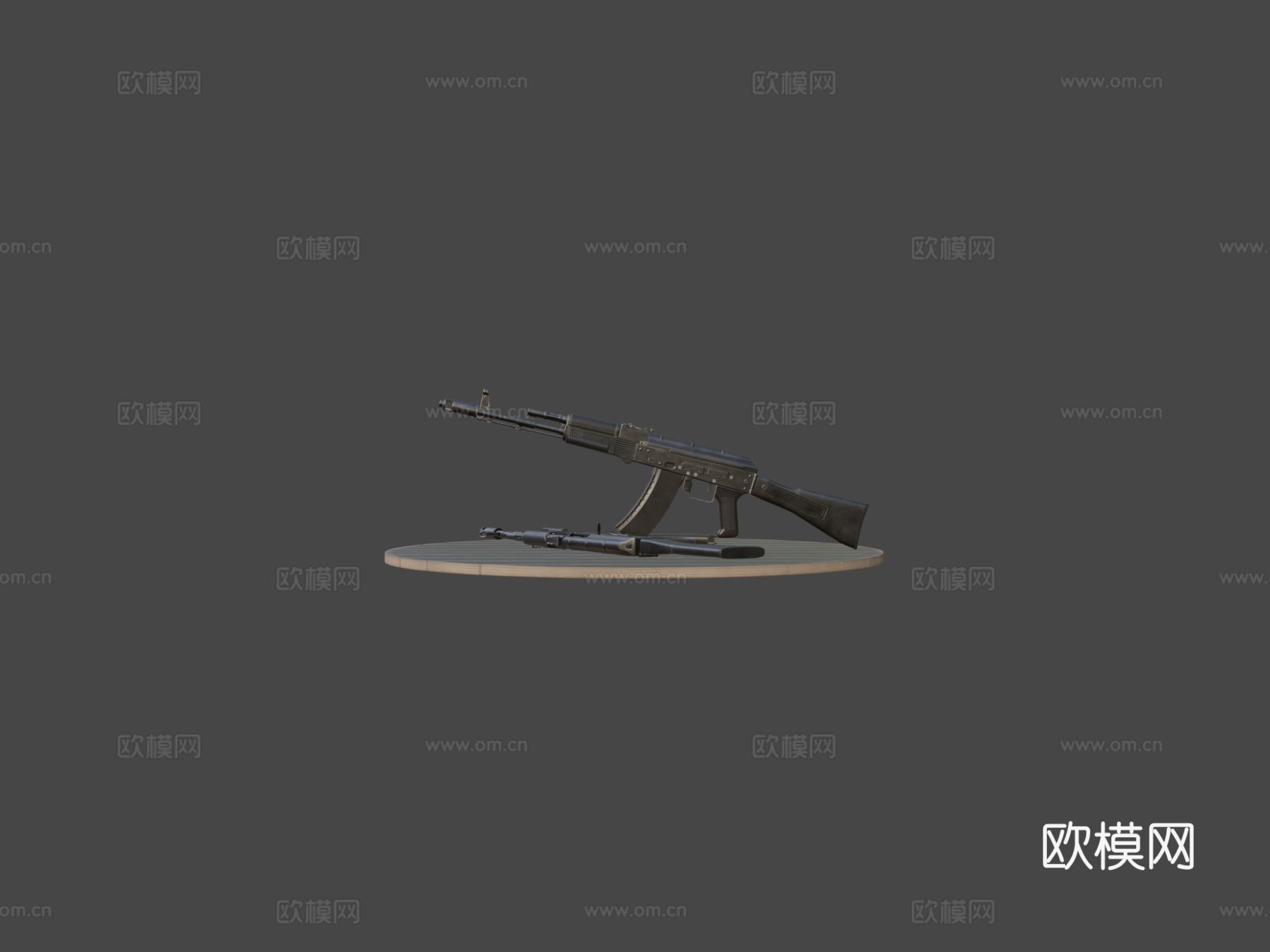 AK74M突击步枪3d模型