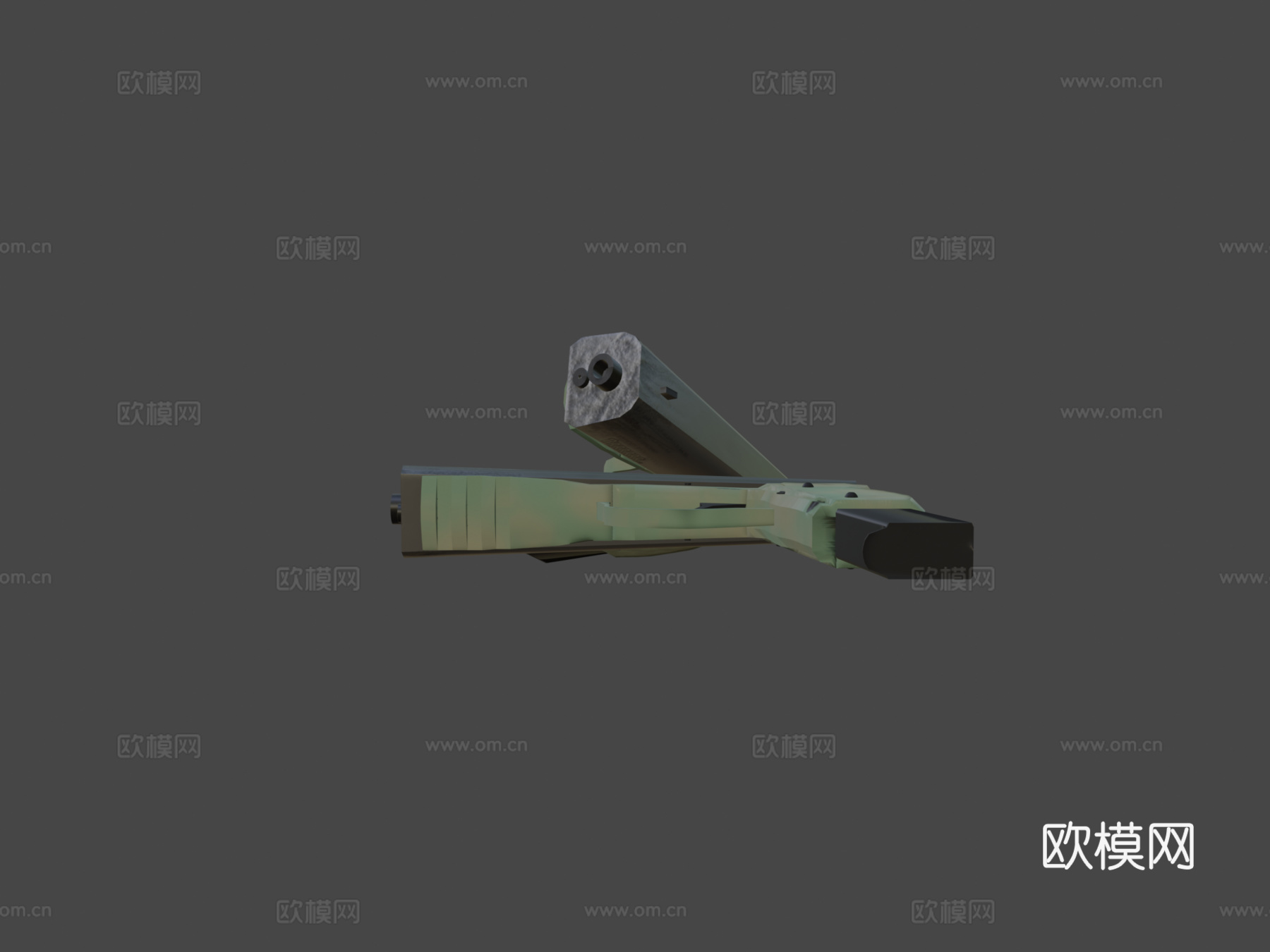 堡垒双机枪3d模型