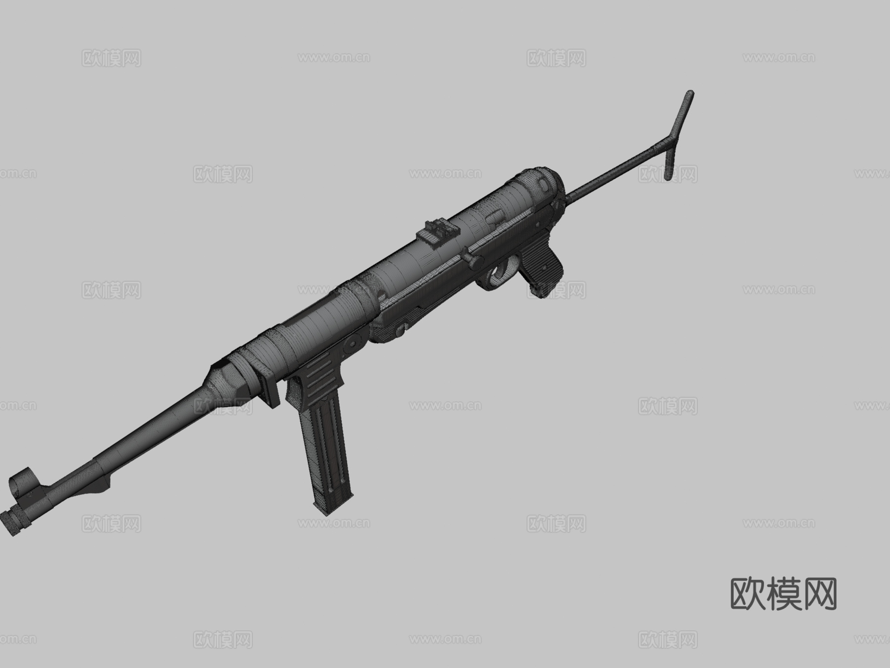 MP 40枪3d模型