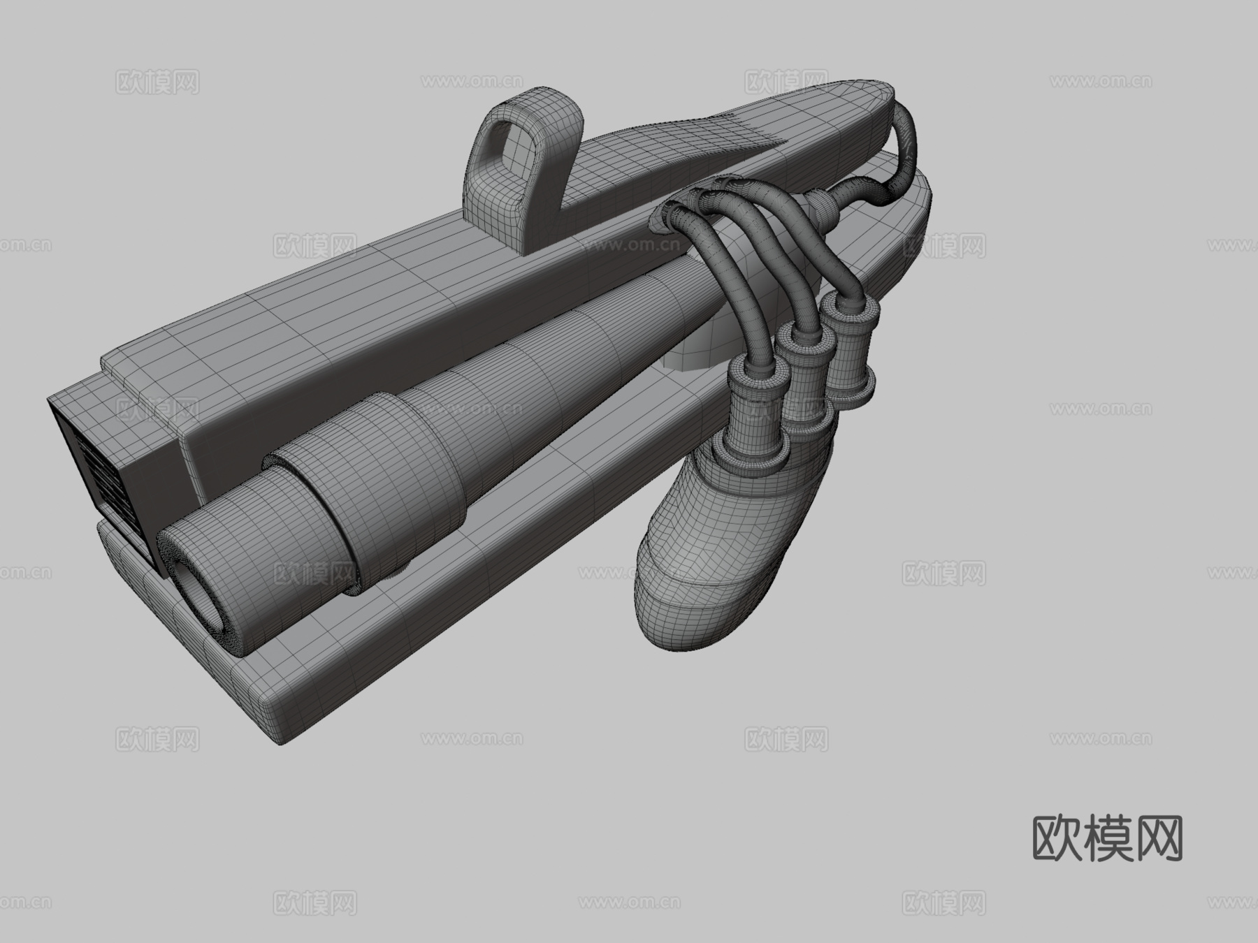 科幻能量手枪3d模型