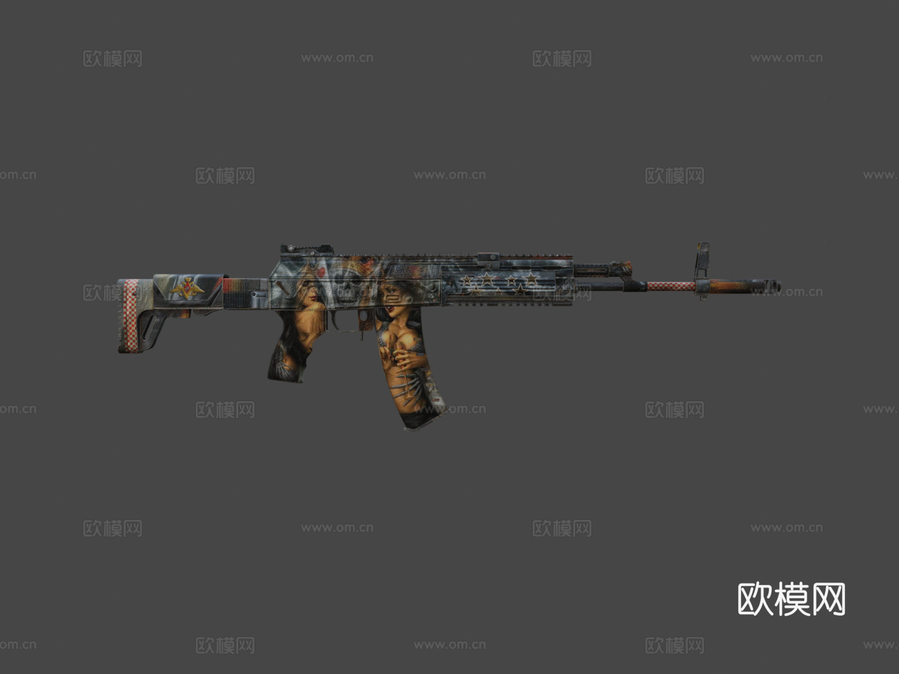 AK-12艺术涂装 103d模型
