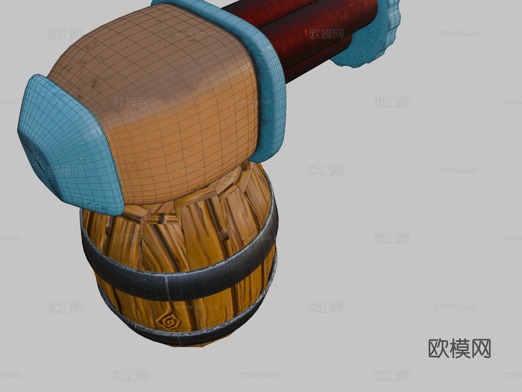 卡通炮塔3d模型