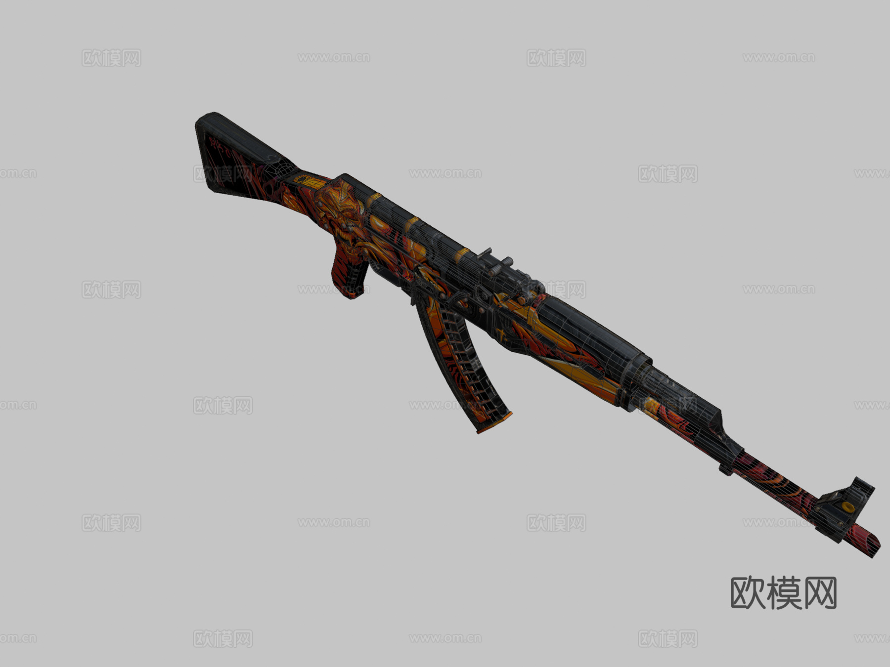 AK-47 - 恶魔3d模型