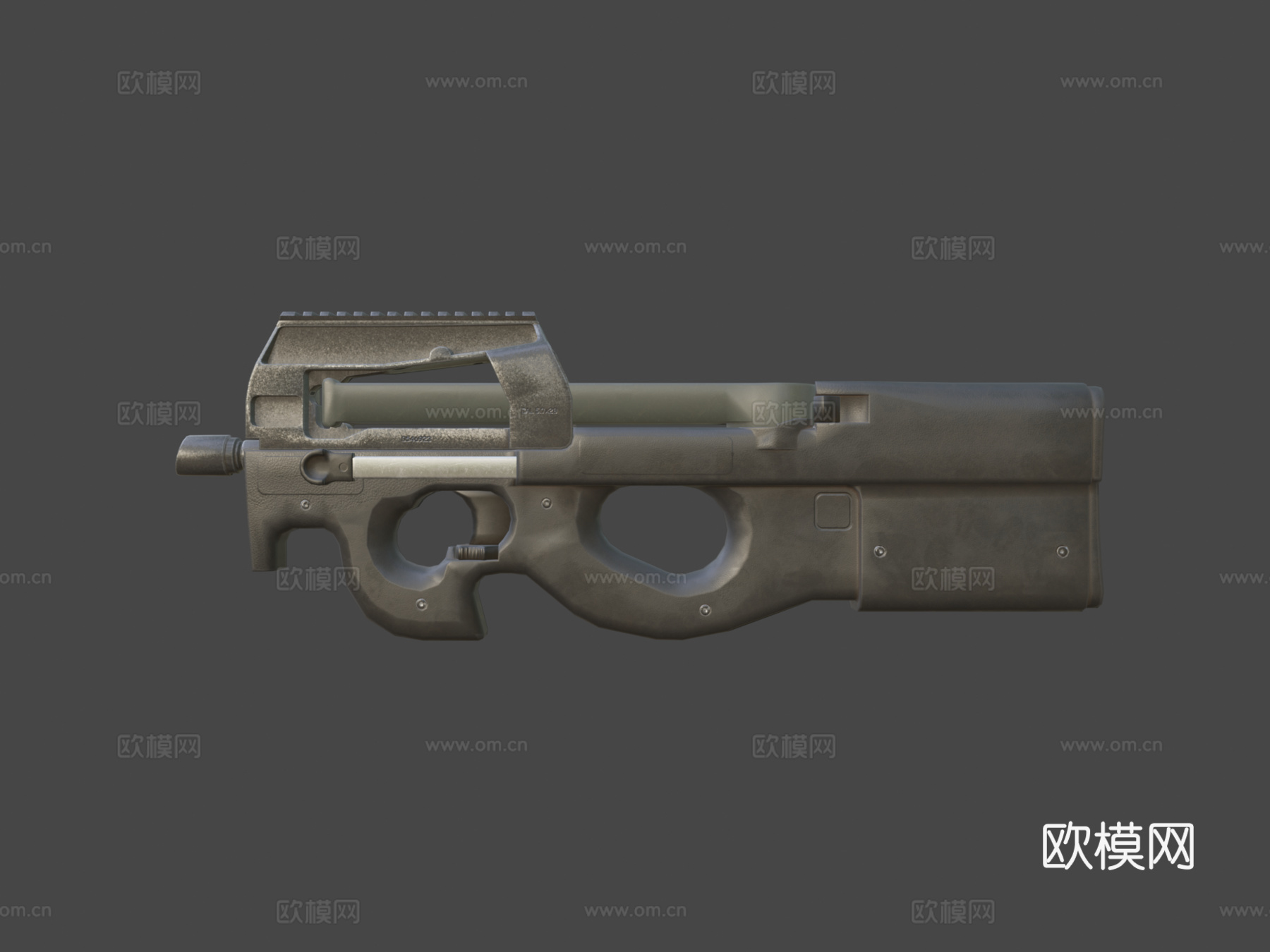 P90 牛犊式卡宾枪su模型