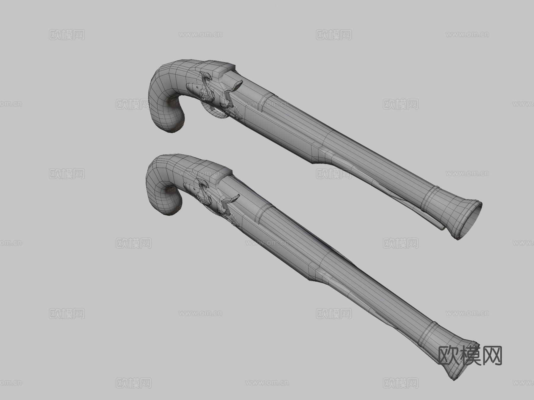 手枪海豚3d模型