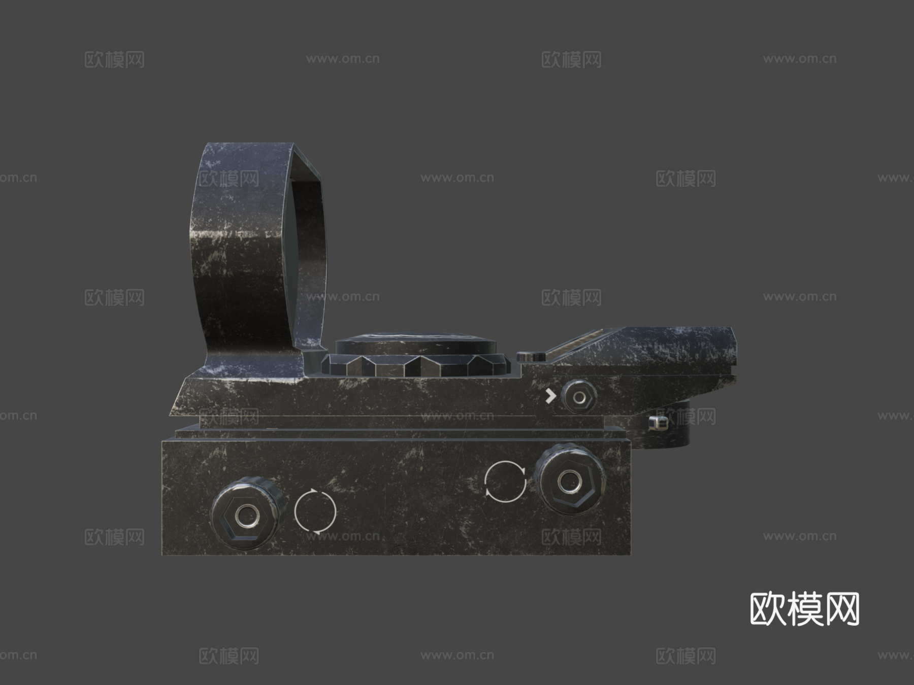 红点瞄准镜3d模型