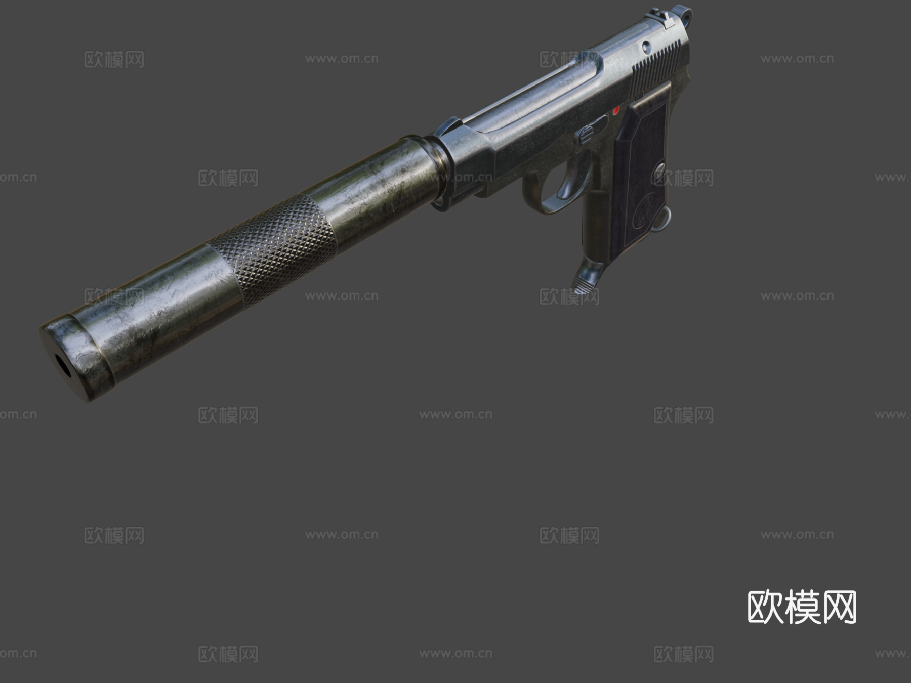 消音贝雷塔M19353d模型
