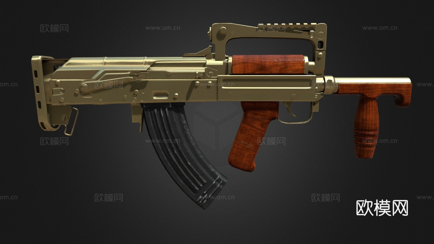 金色板 - Groza - PUBG3d模型