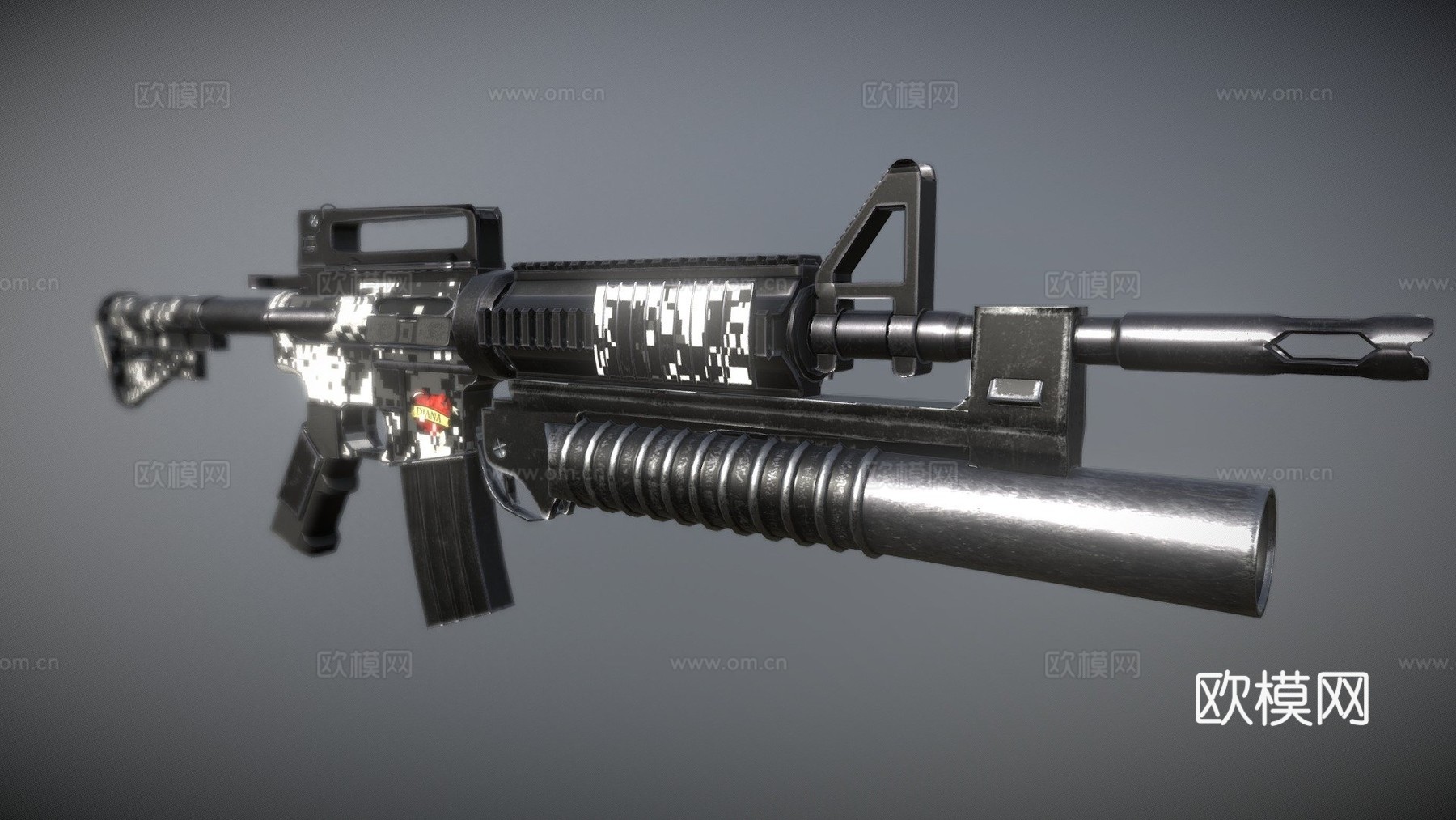 M4A1 SOPMOD3d模型