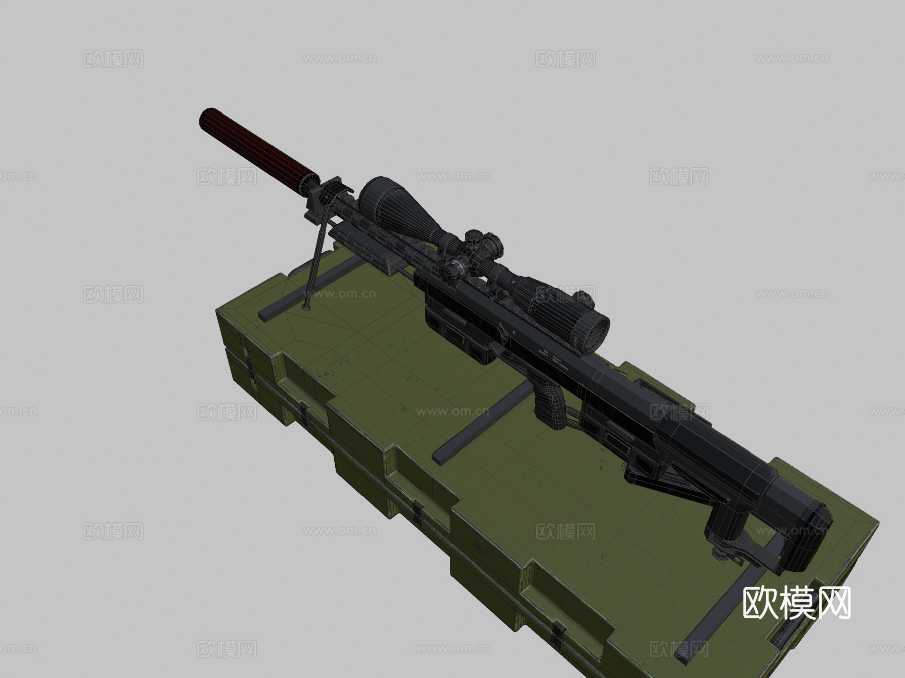 DSR .50狙击步枪su模型