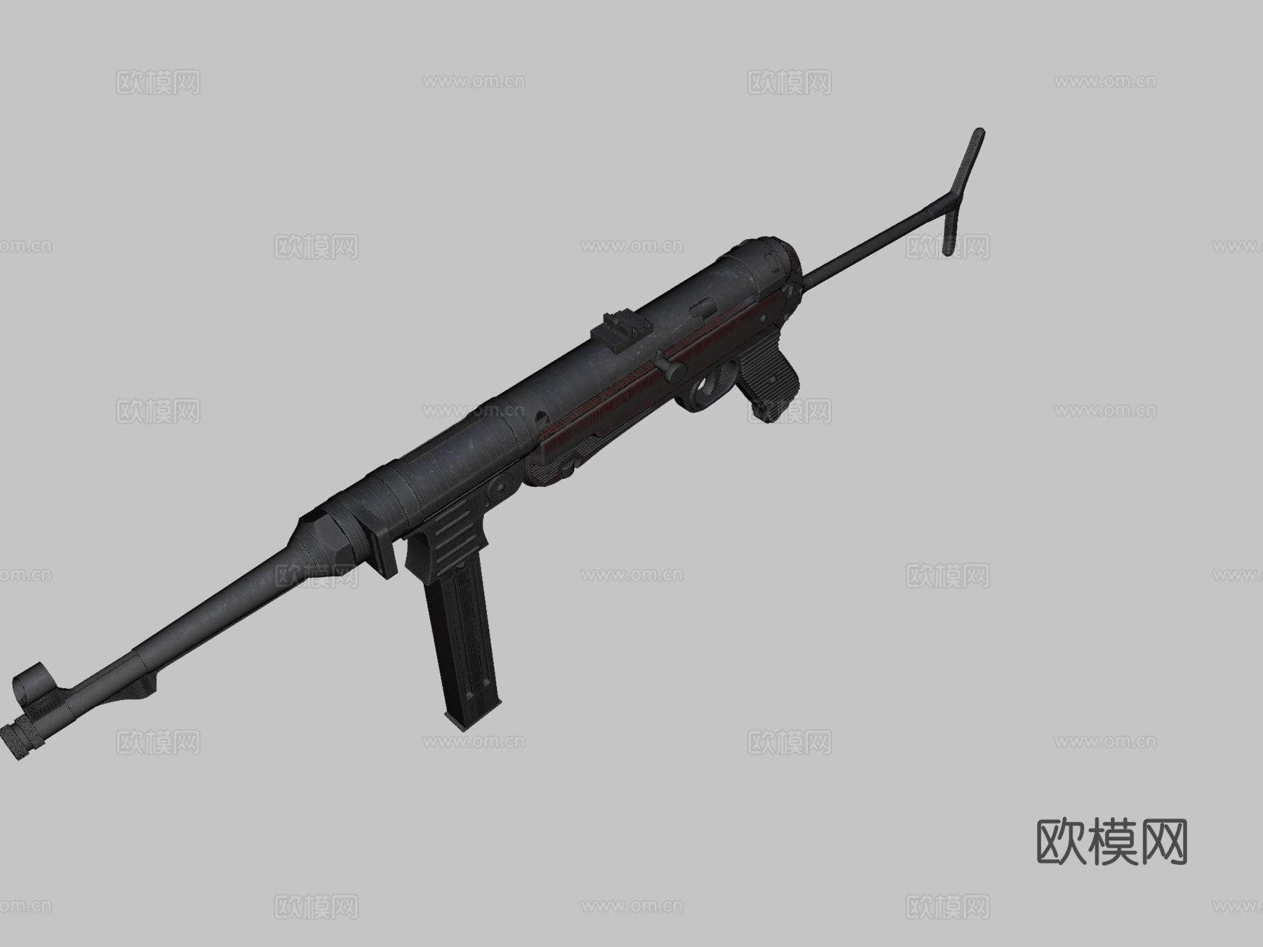 MP 40枪3d模型