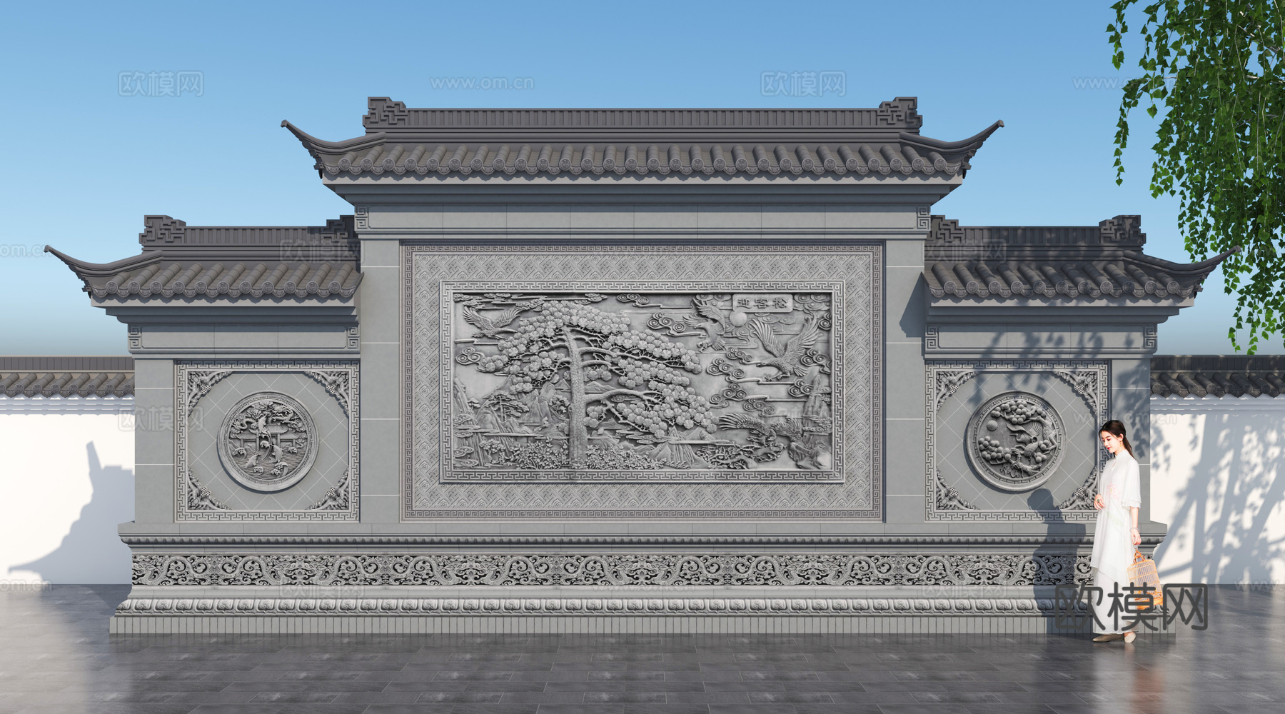 影壁 照壁3d模型