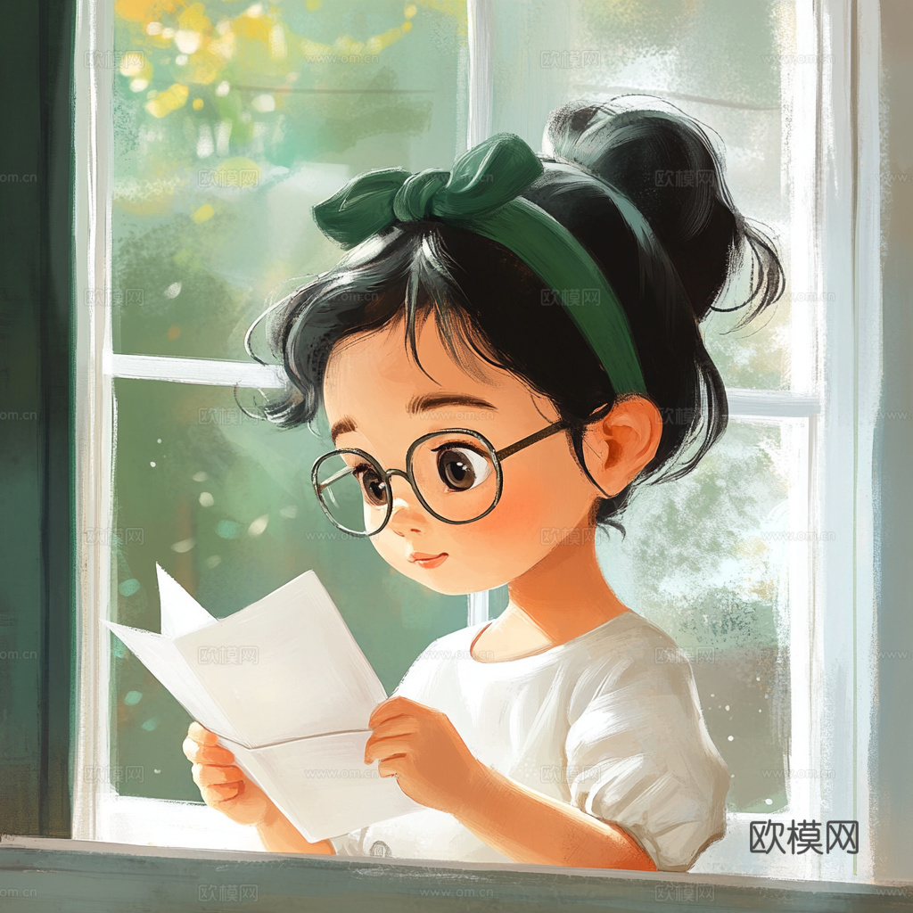 童趣卡通儿童房人物挂画下载（渲染图6）