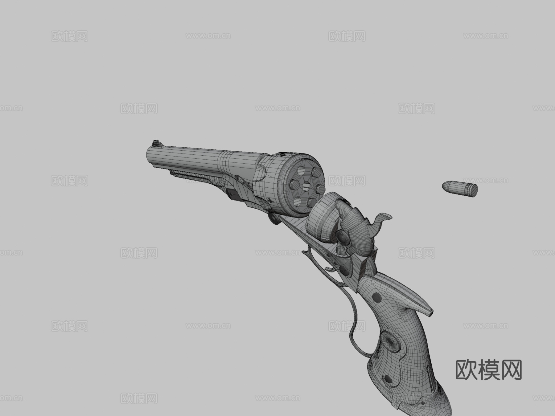 左轮手枪 - 西部伍德 埃尔多拉多3d模型