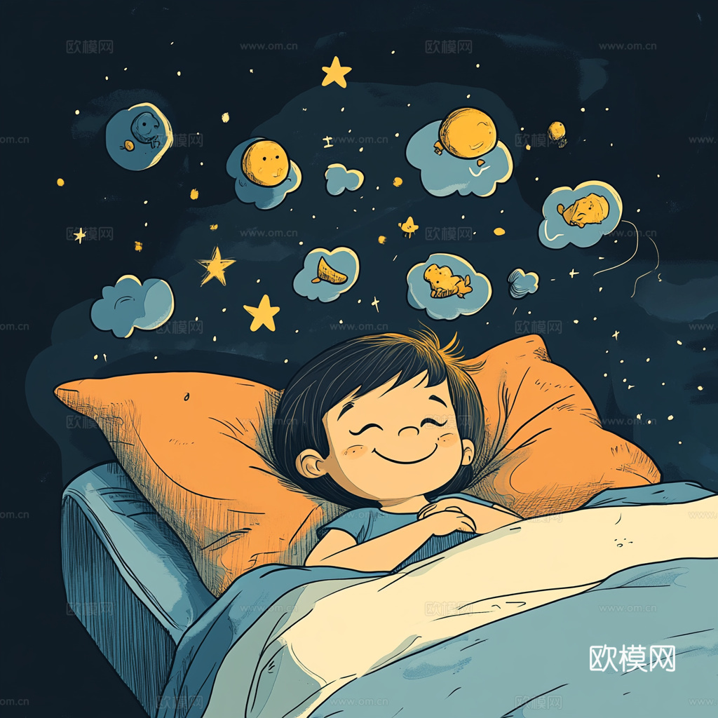 童趣卡通儿童房人物挂画下载（渲染图4）