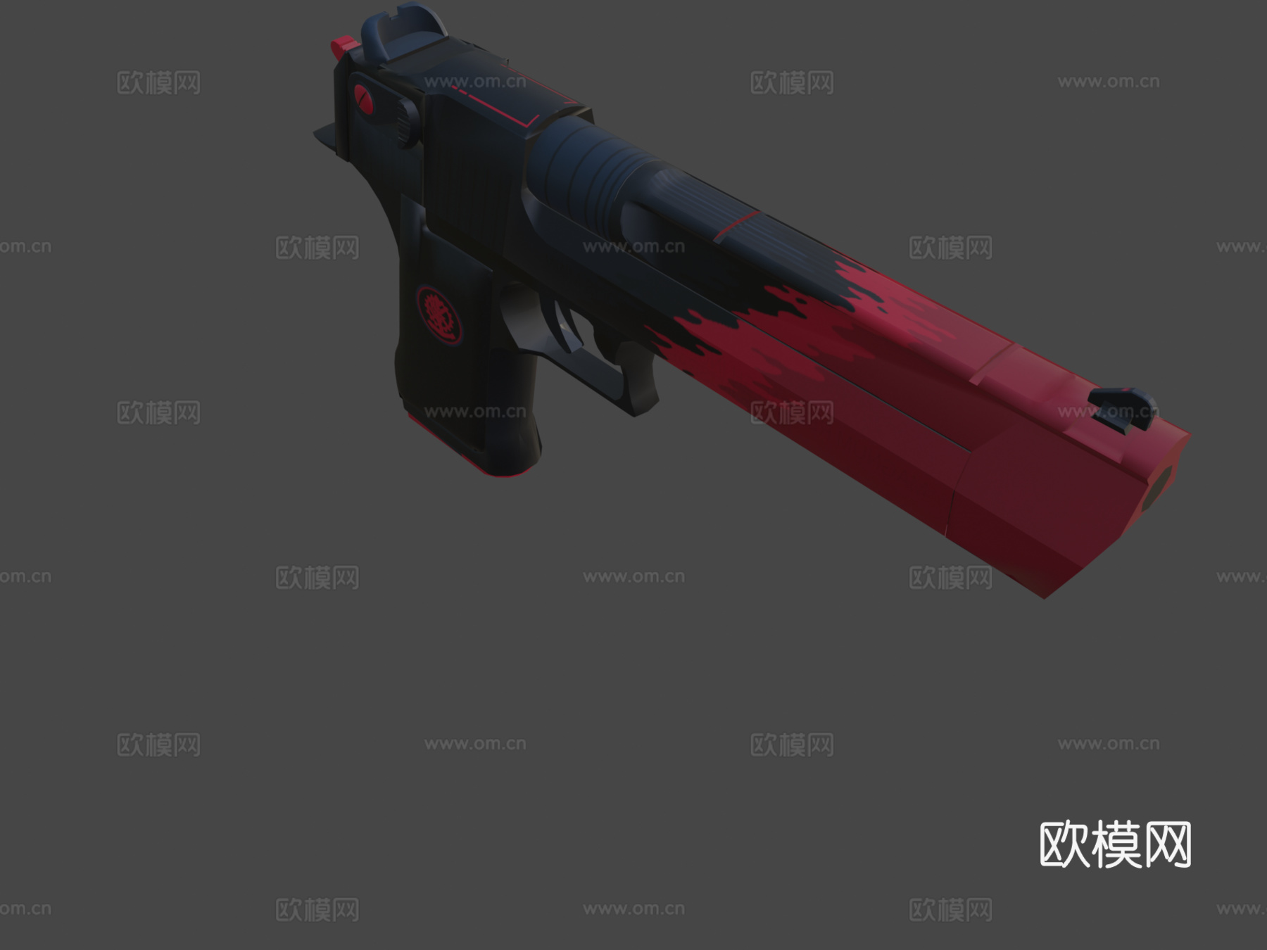 沙漠之鹰 - 溅射狂欢3d模型