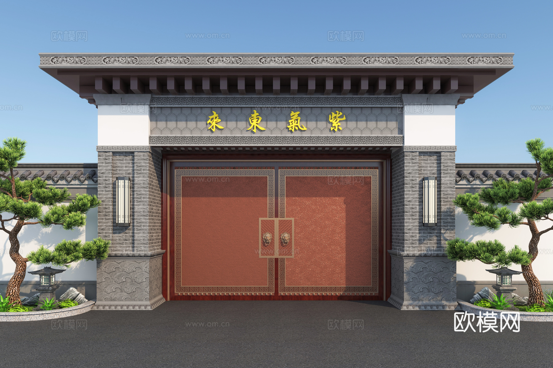 大门 门头 别墅大门3d模型