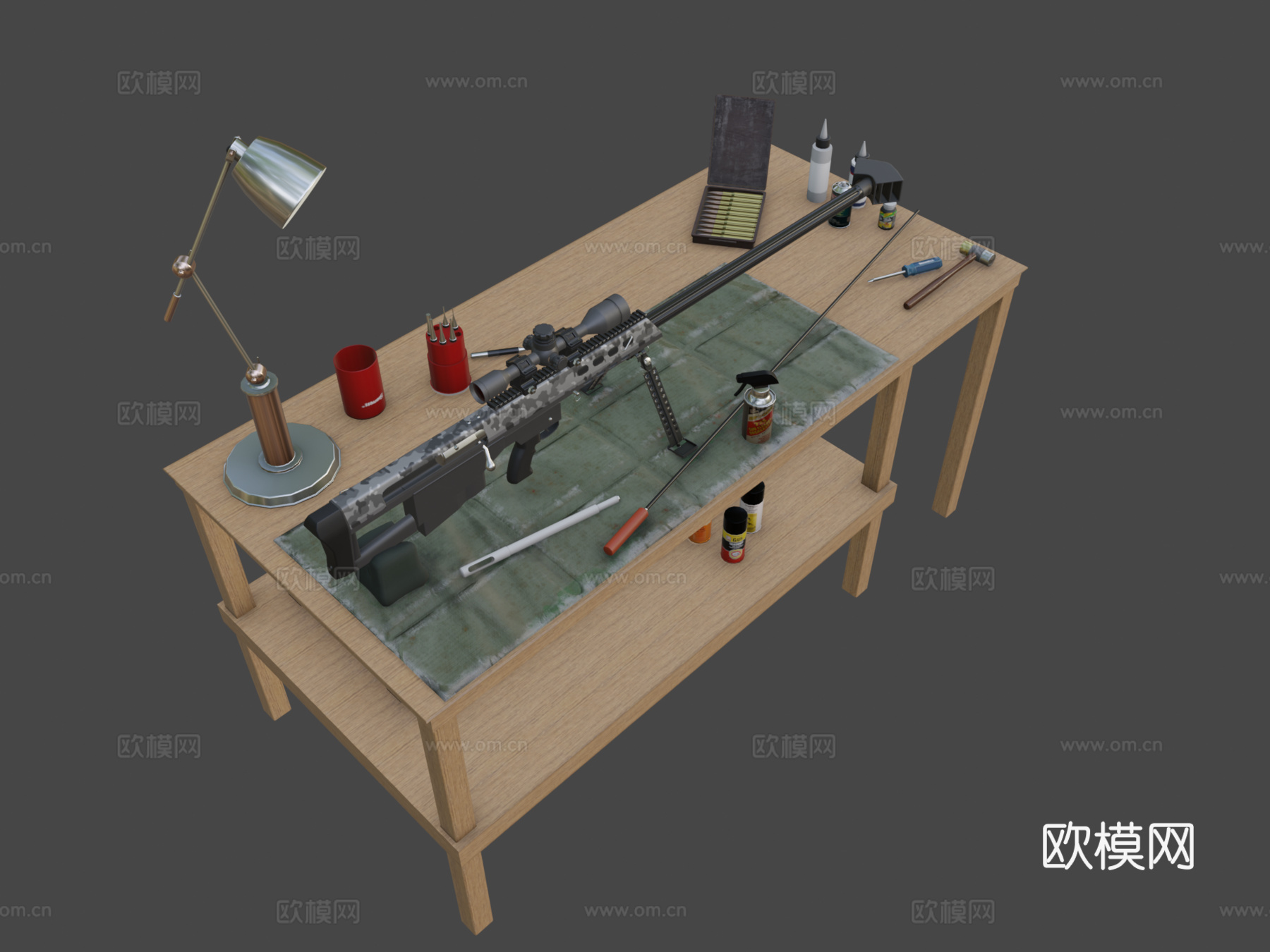 巴雷特M95 模型场景3d模型