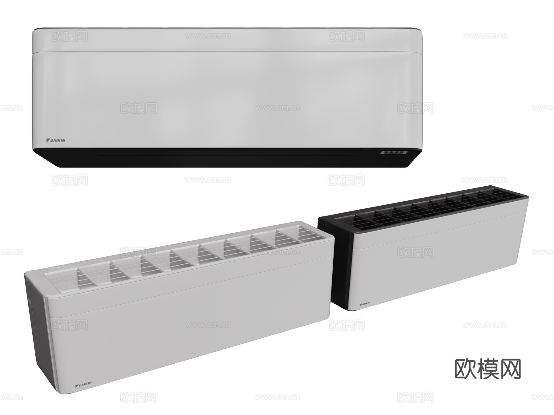 现代暖气片 暖气管3d模型