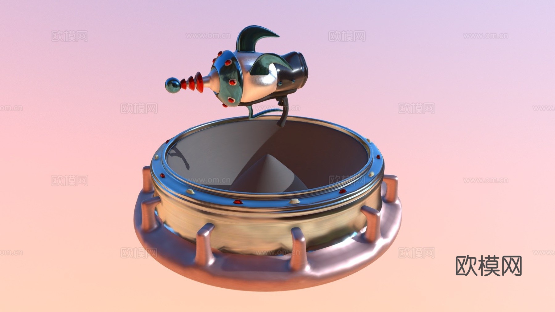 太空王牌枪3d模型