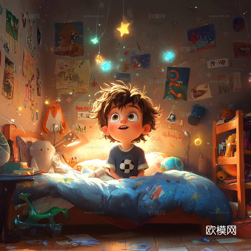 童趣卡通儿童房人物挂画