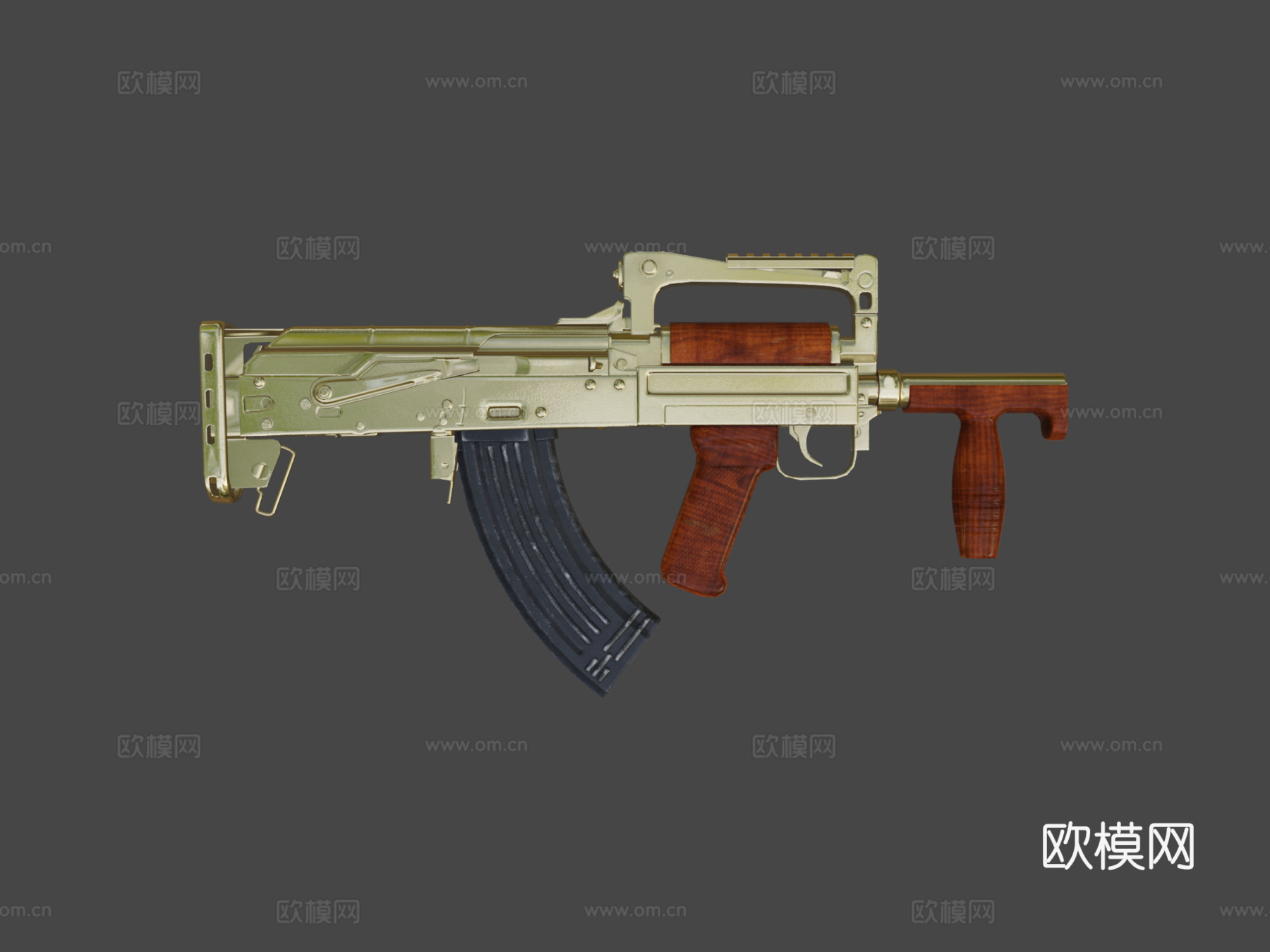 金色板 - Groza - PUBG3d模型