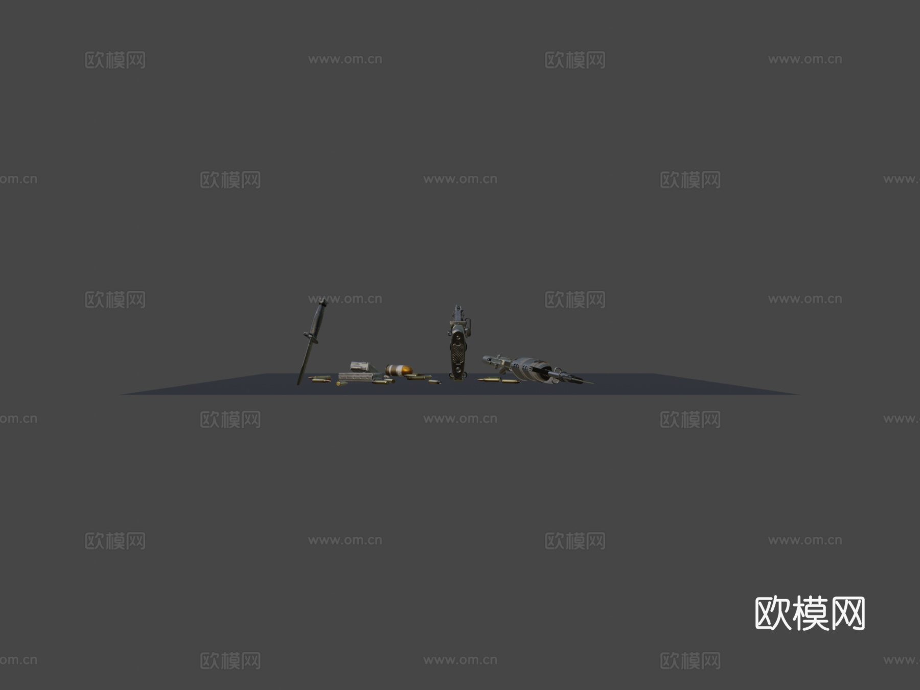 M16A1 可定制3d模型