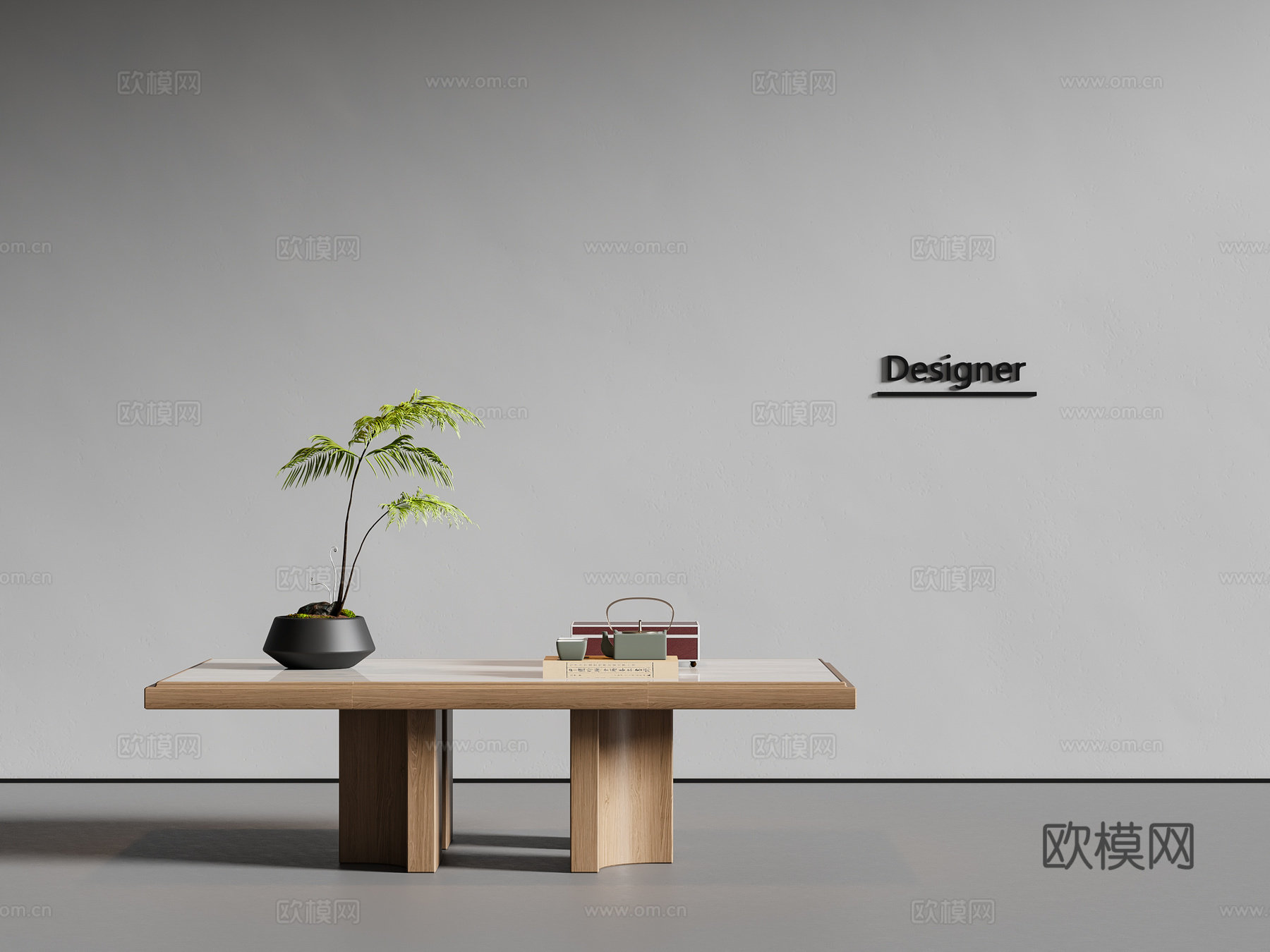 新中式宋式风茶几 实木茶几3d模型