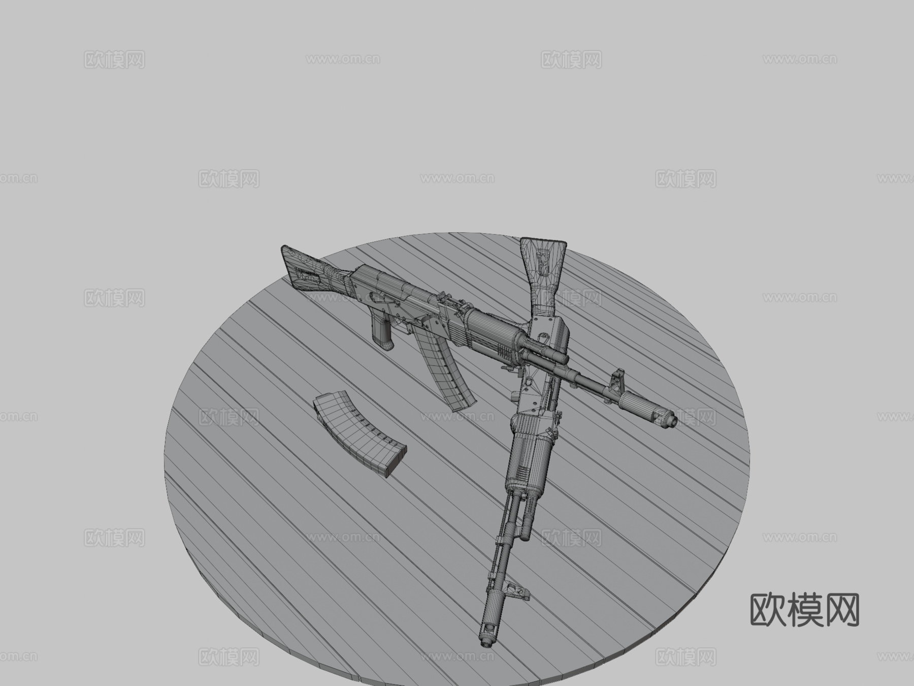 AK74M突击步枪3d模型