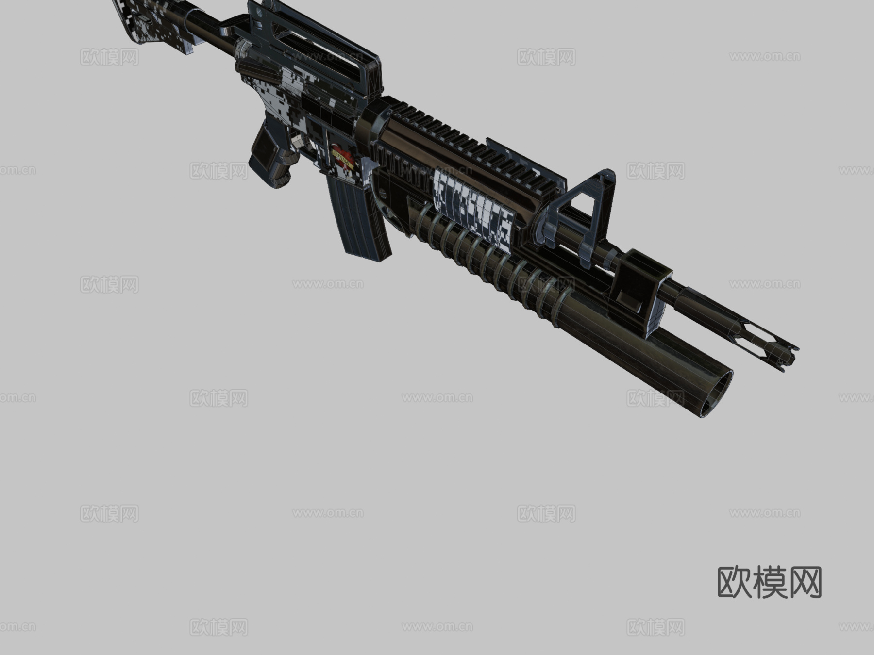 M4A1 SOPMOD3d模型